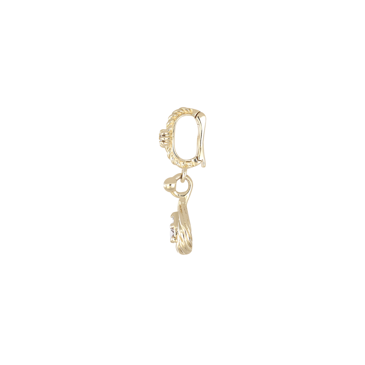 Diamond Sculpted Teardrop Pendant