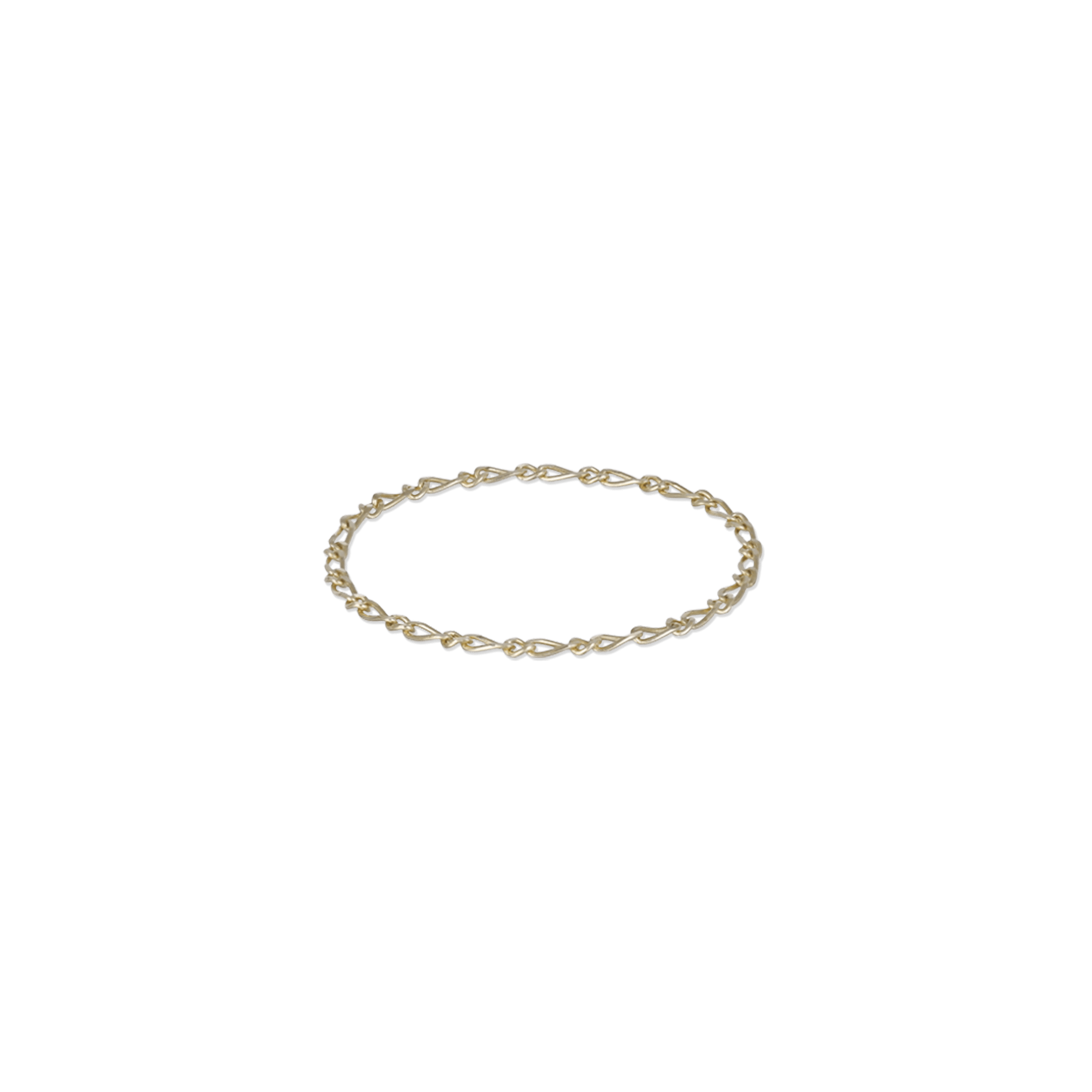 BEATTI Ring Figaro • 14K Gold Chain Ring Figaro • 14K Gold Thin Figaro Chain Ring