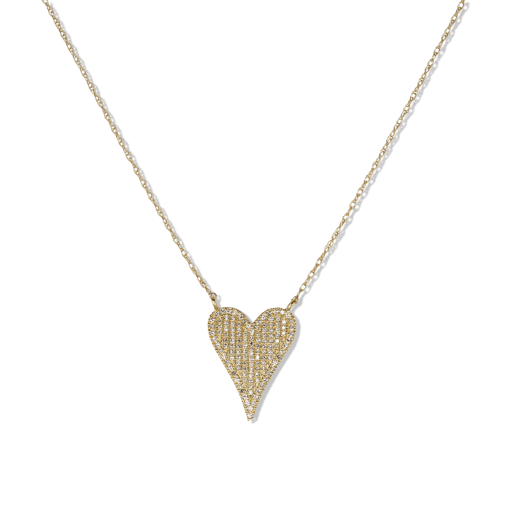 BEATTI Necklace Gold / White Diamond Sample Sale • Heart White Diamond Necklace SS25 Sample Sale • Heart White Diamond Necklace SS25
