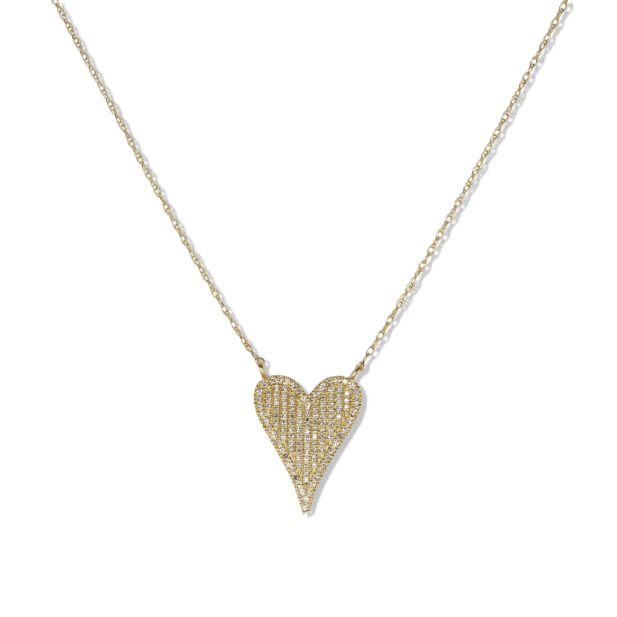 BEATTI Necklace Gold / White Diamond Sample Sale • Heart White Diamond Necklace SS25 Sample Sale • Heart White Diamond Necklace SS25