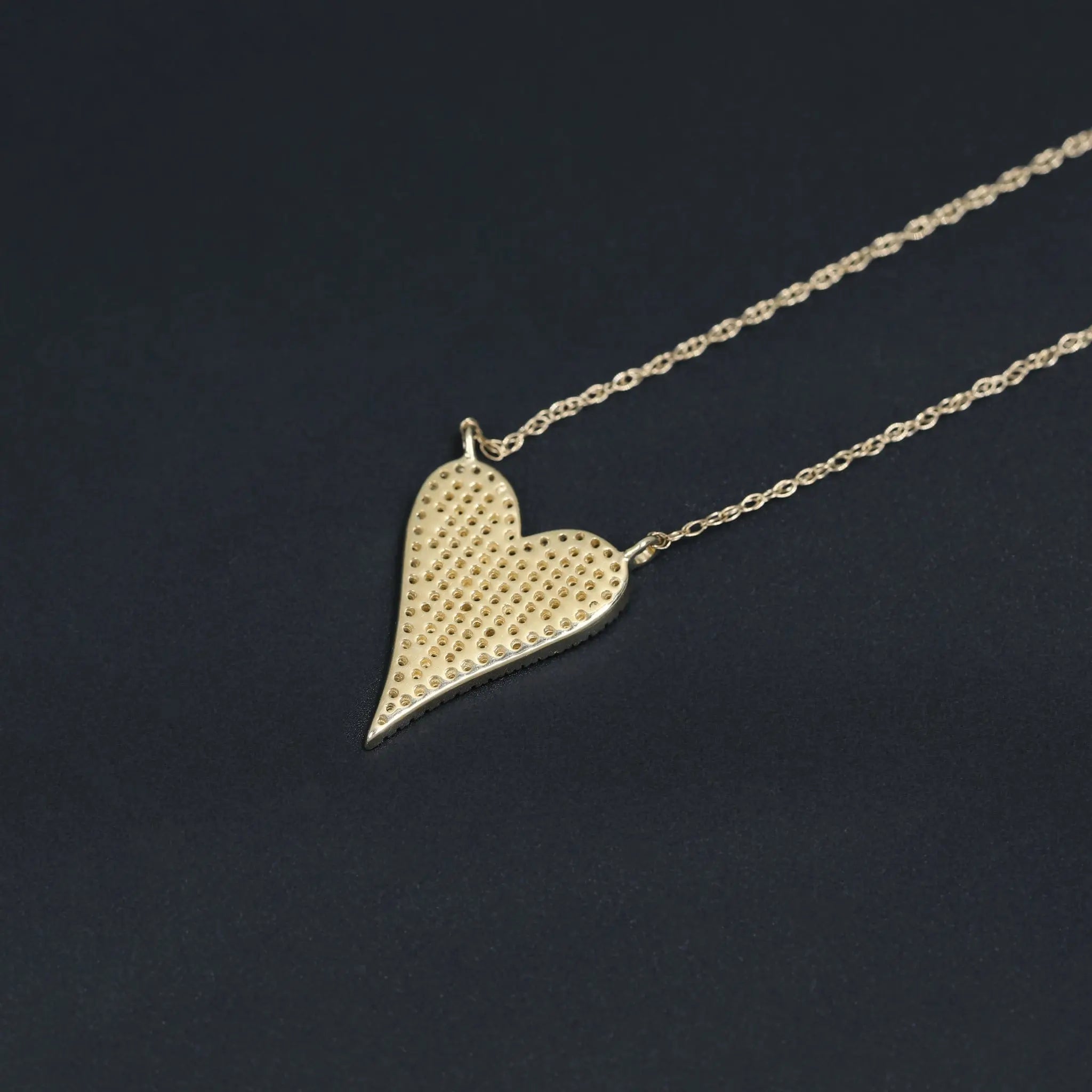 BEATTI Necklace Gold / White Diamond Sample Sale • Heart White Diamond Necklace SS25 Sample Sale • Heart White Diamond Necklace SS25
