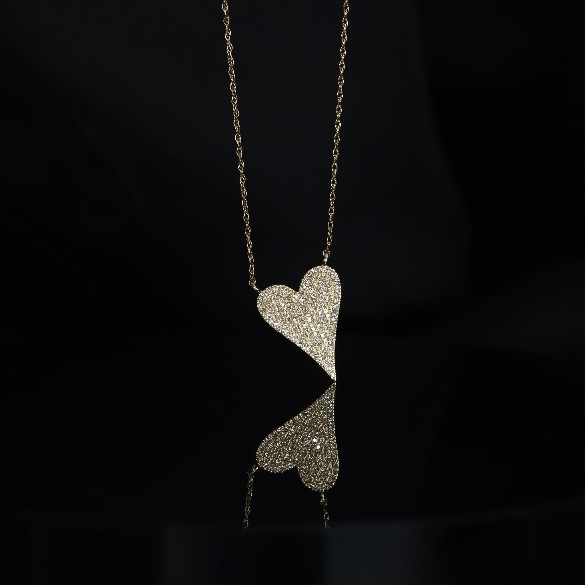 BEATTI Necklace Gold / White Diamond Sample Sale • Heart White Diamond Necklace SS25 Sample Sale • Heart White Diamond Necklace SS25