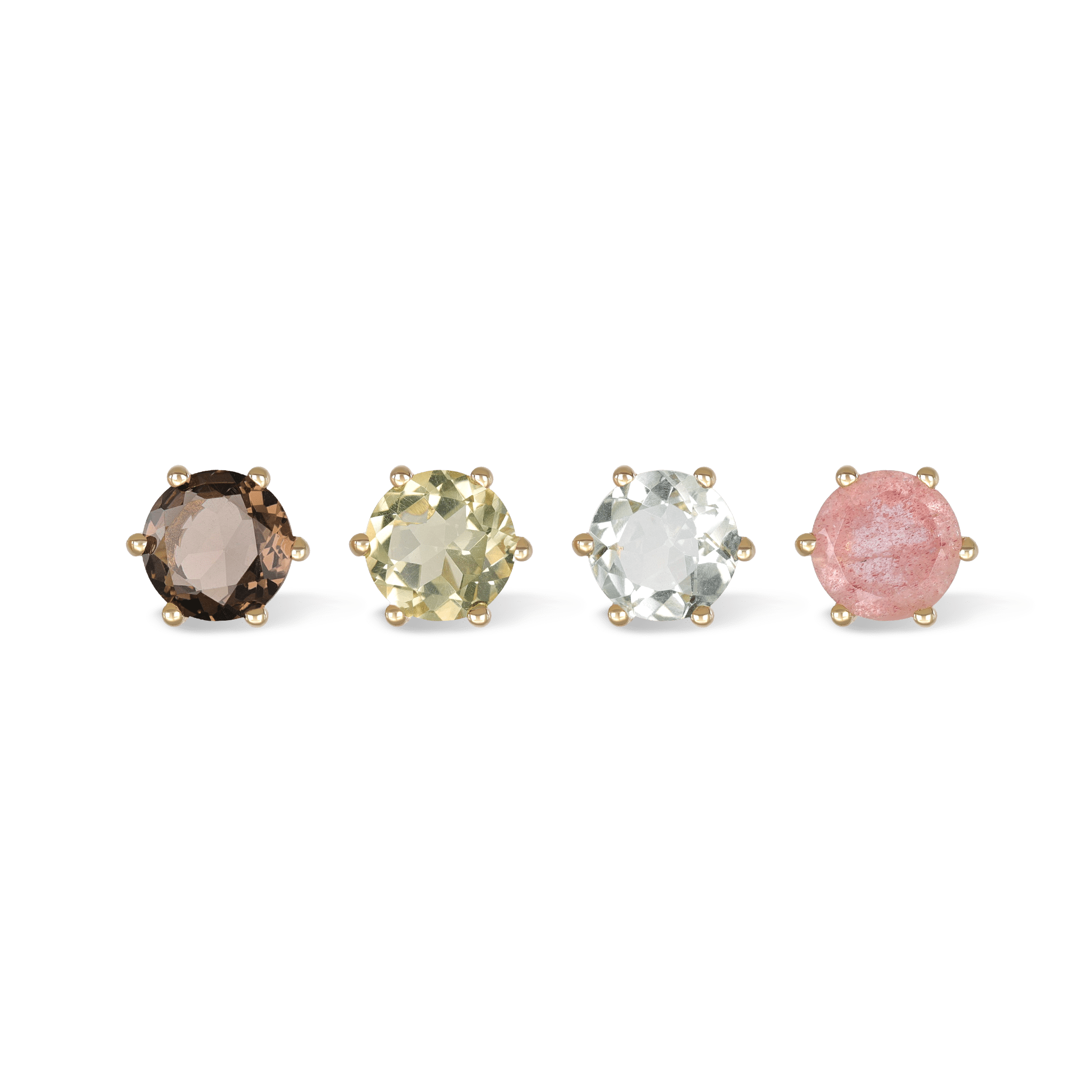 BEATTI Studs Sample Sale • Hexagon Natural Gemstone Stud Earrings SS25 Sample Sale • Hexagon Natural Gemstone Stud Earrings SS25