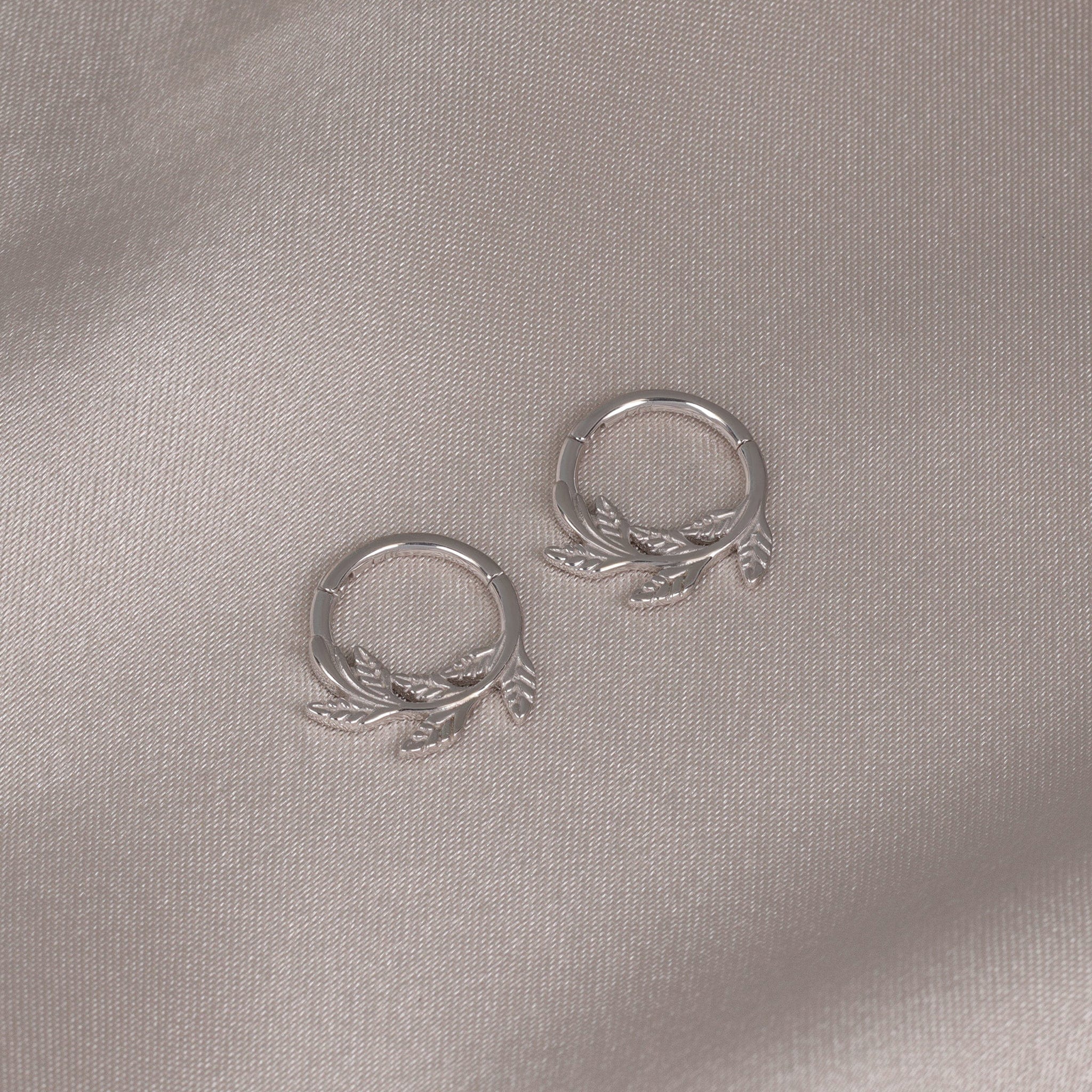 BEATTI Hoops NEW 14K Solid Gold Leaf Clicker Hoop NEW 14K Solid Gold Leaf Clicker Hoop