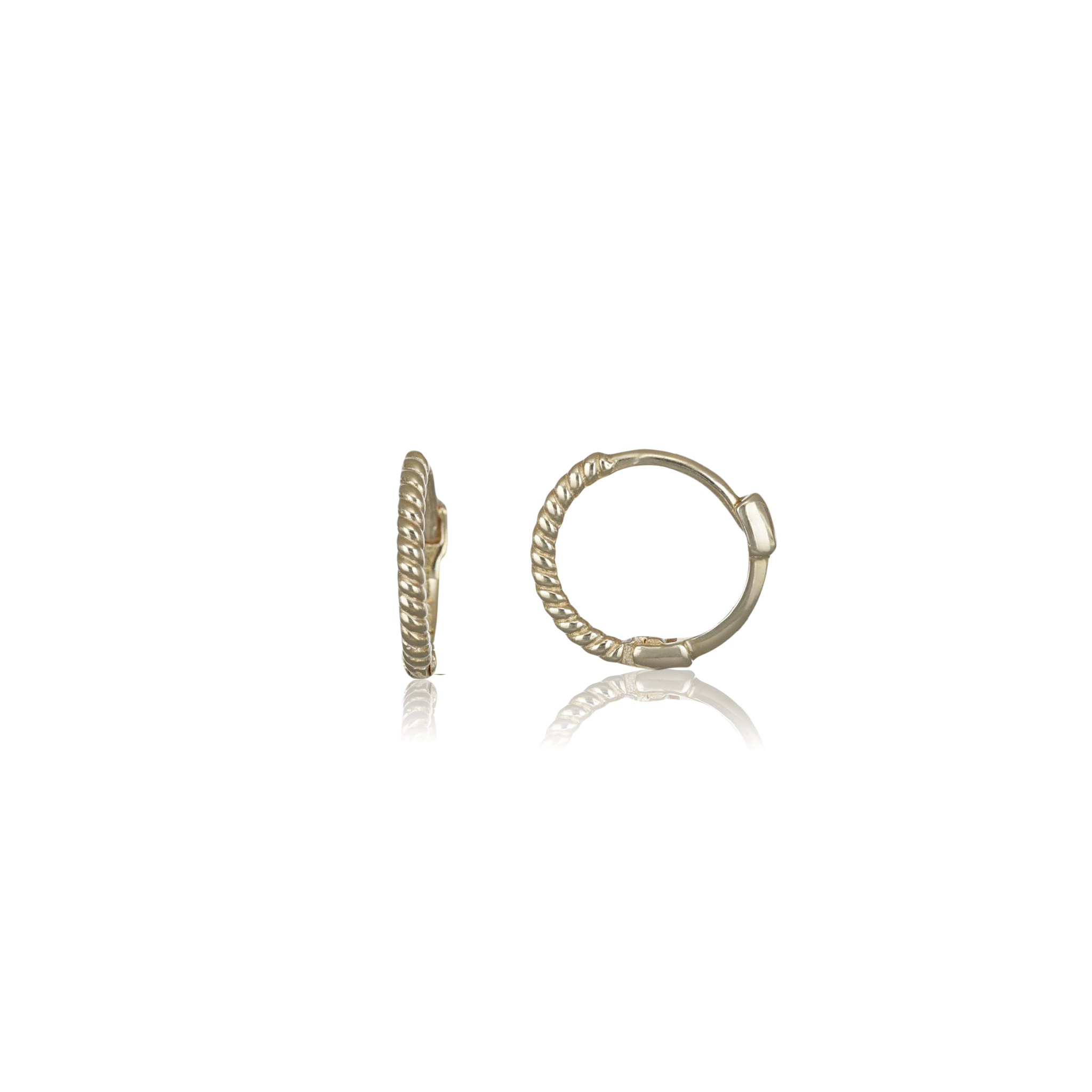 Huggie Earrings, 14K Gold Hoop Earrings, Mini Small Hoop 14K Gold / 7.5mm