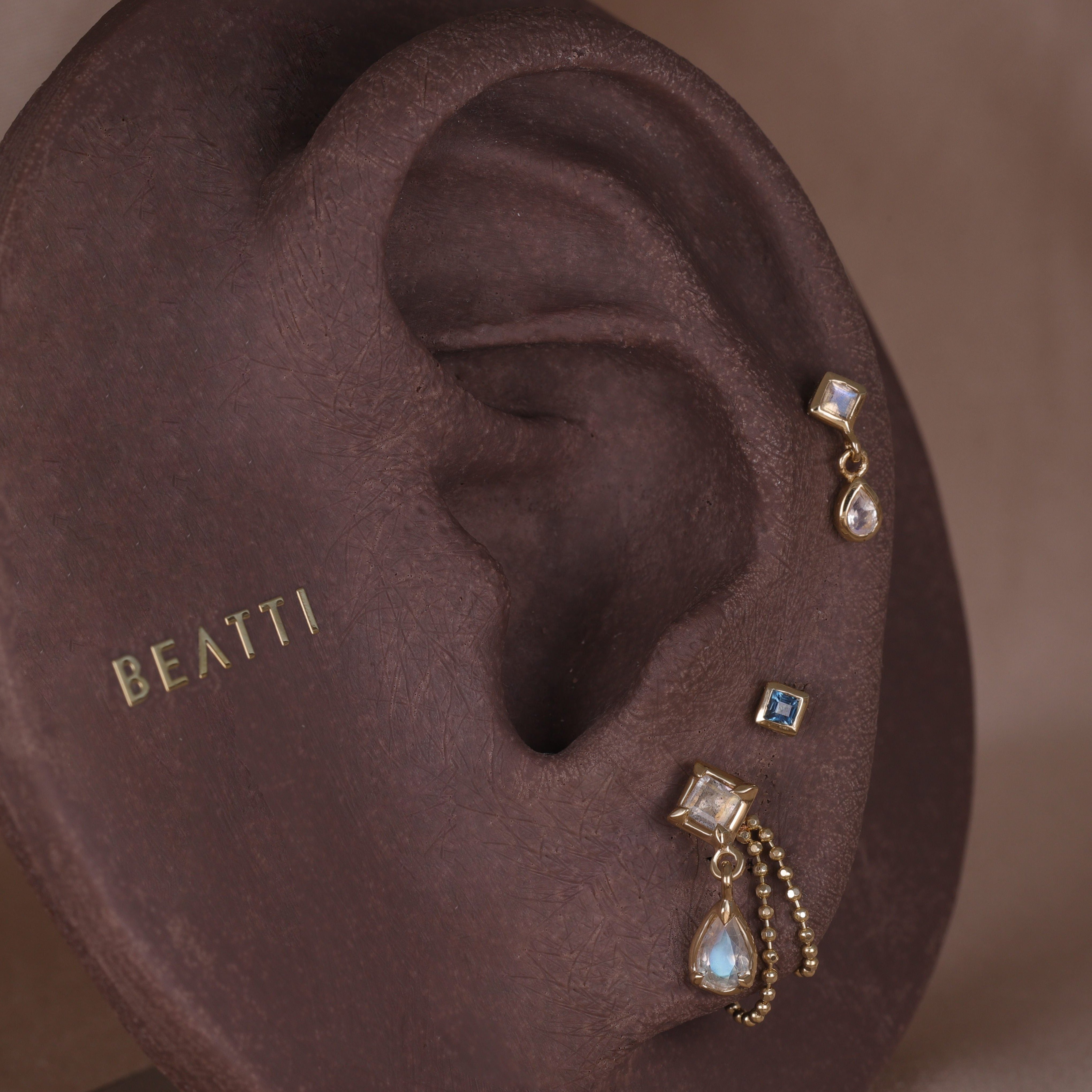 Esther • Labradorite/Moonstone Threadless Ends - BEATTI