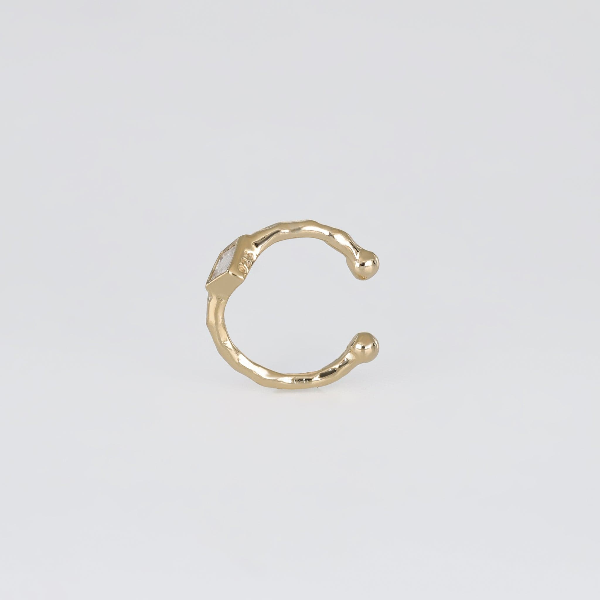 BEATTI Hoops Single / Gold / Rainbow Moonstone Sample Sale • Azra • Dainty Rainbow Moonstone Earcuff SS25 SS25 EC 001 SV MR Sample Sale • Azra • Dainty Rainbow Moonstone Earcuff SS25