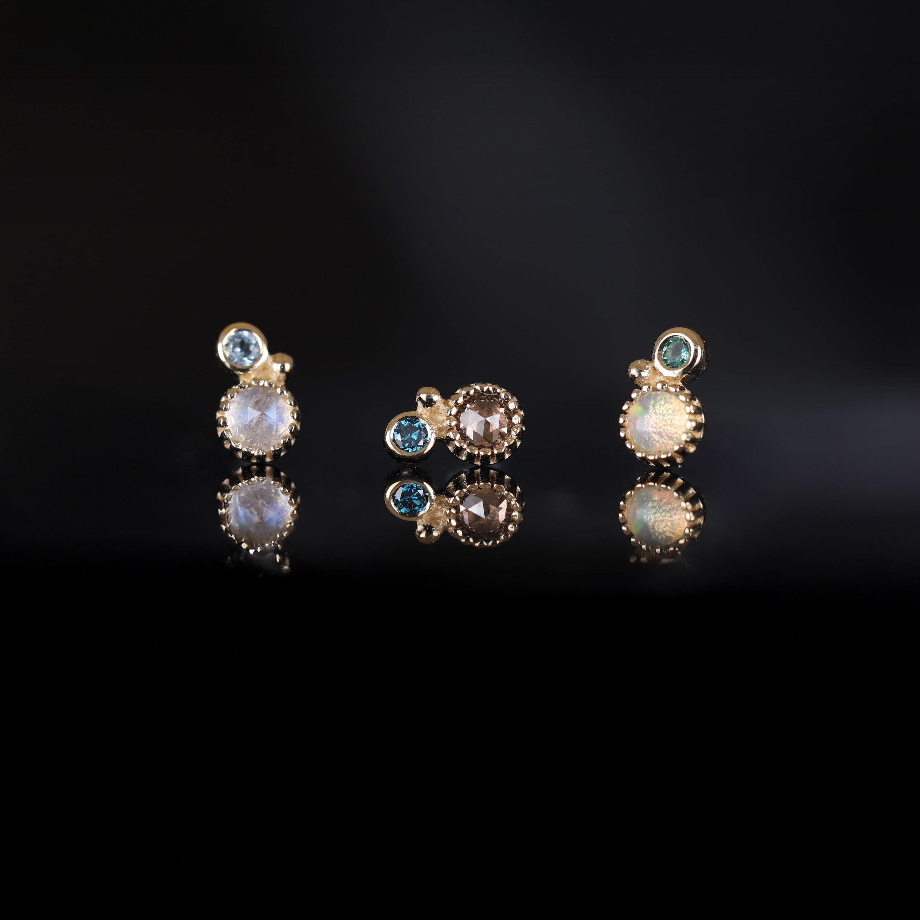 Twinette • 14K Gold Gemstone Threadless End