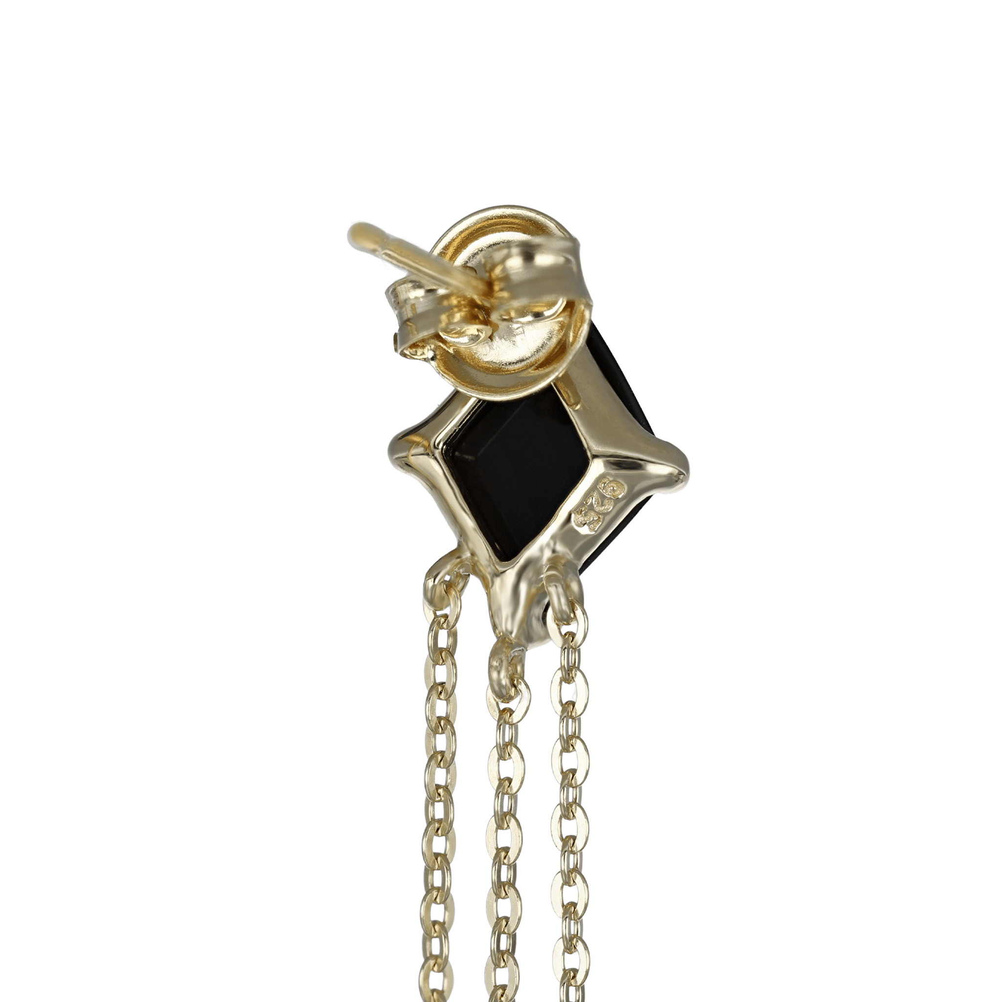 BEATTI Threadless Ends Palma • Black Onyx Tassel Earrings Palma • Black Onyx Tassel Earrings