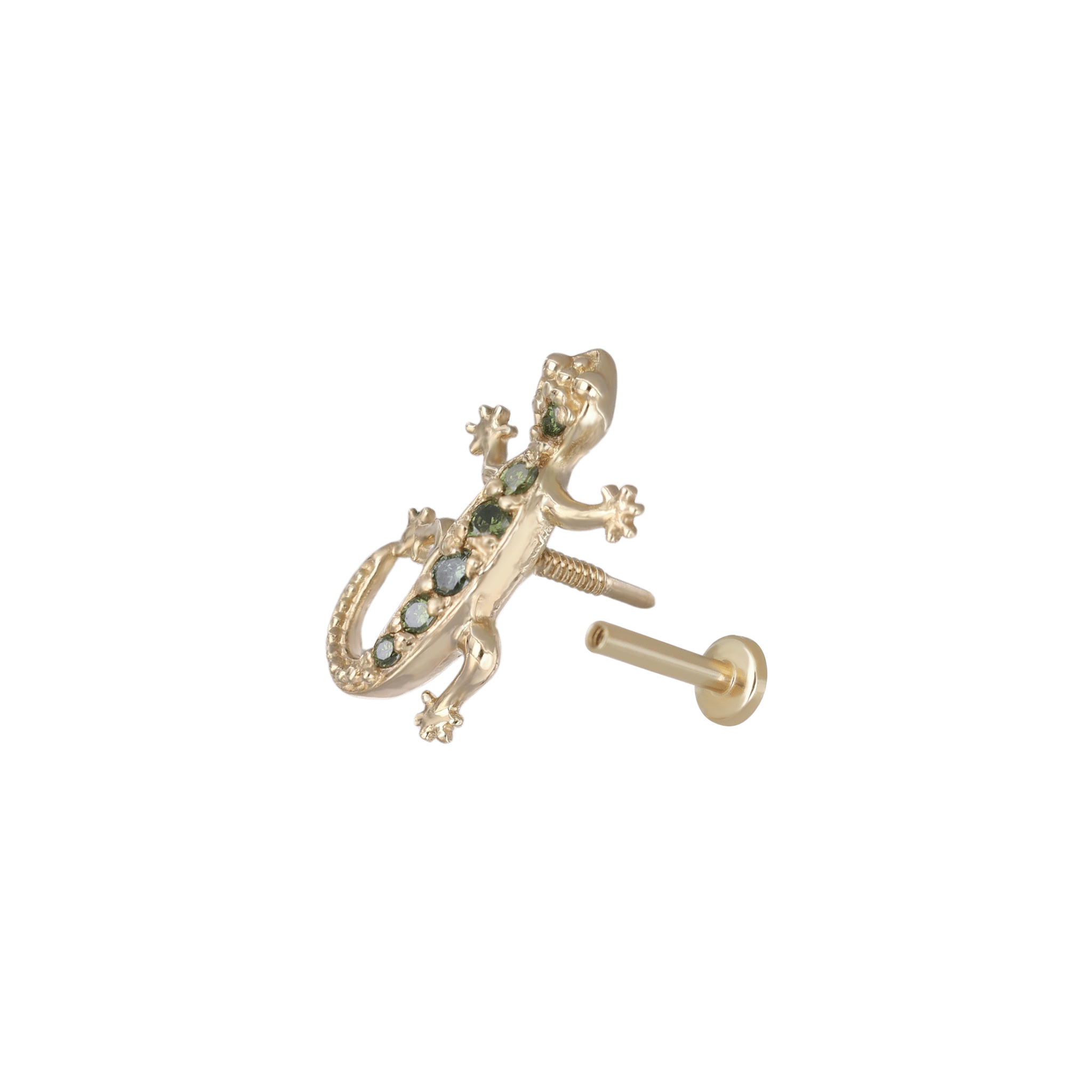 BEATTI Threadless Ends Eternal 14K Lizard Diamond Threaded Eternal 14K Lizard Diamond Threaded