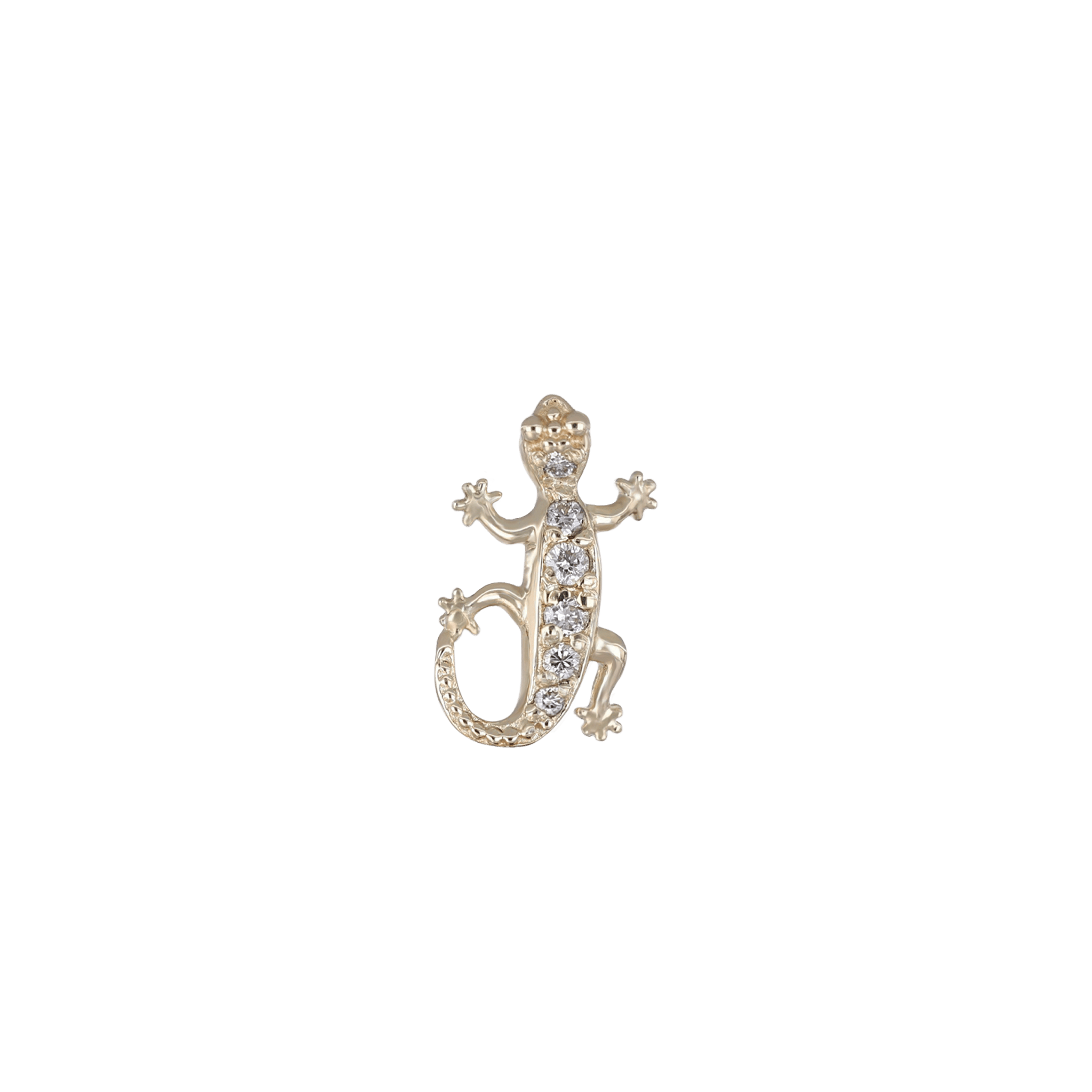 BEATTI Threadless Ends Eternal 14K Lizard Diamond Threaded Eternal 14K Lizard Diamond Threaded