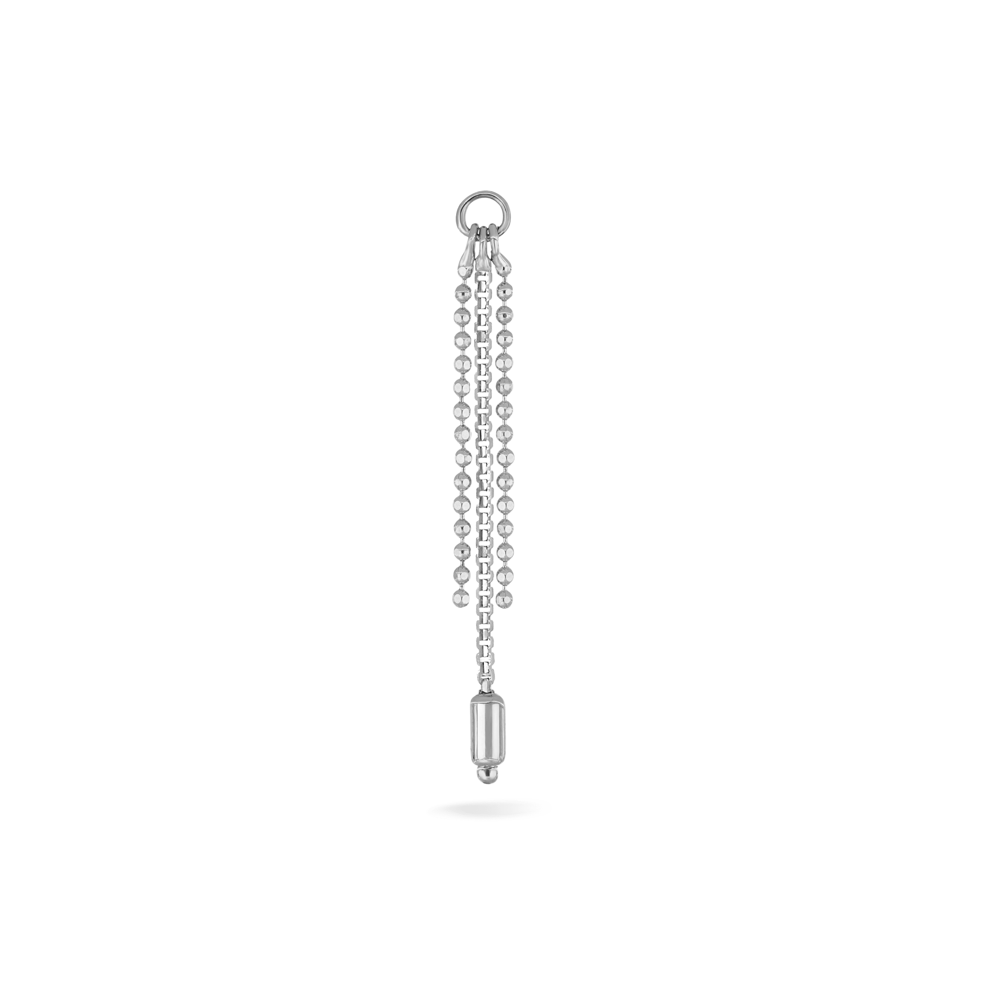 BEATTI Hoops White Gold / Single Axis Barrel Charm MJH011 Axis Barrel Charm