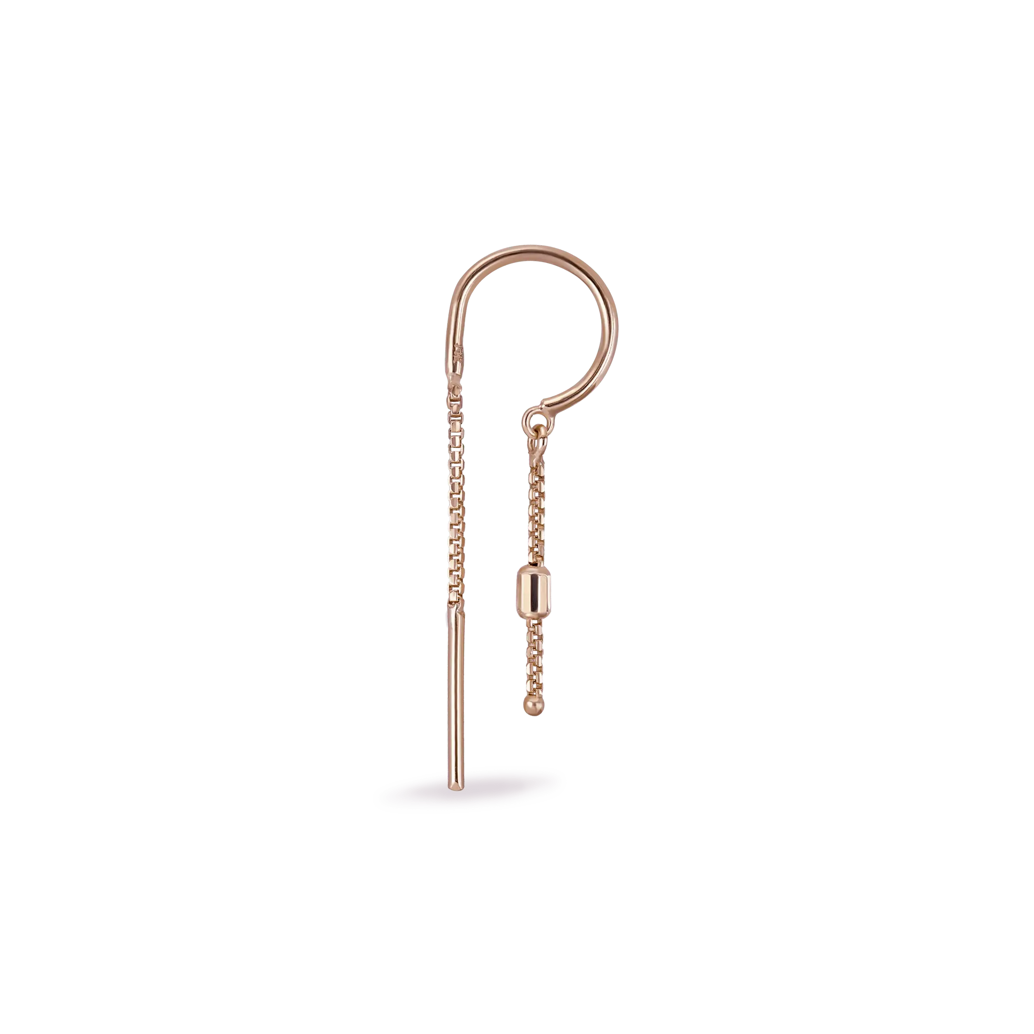 BEATTI Hoops Rose Gold / Single Versa Chain Claw Hoop with Facet Barrel MJH011 Versa Chain Claw Hoop with Facet Barrel