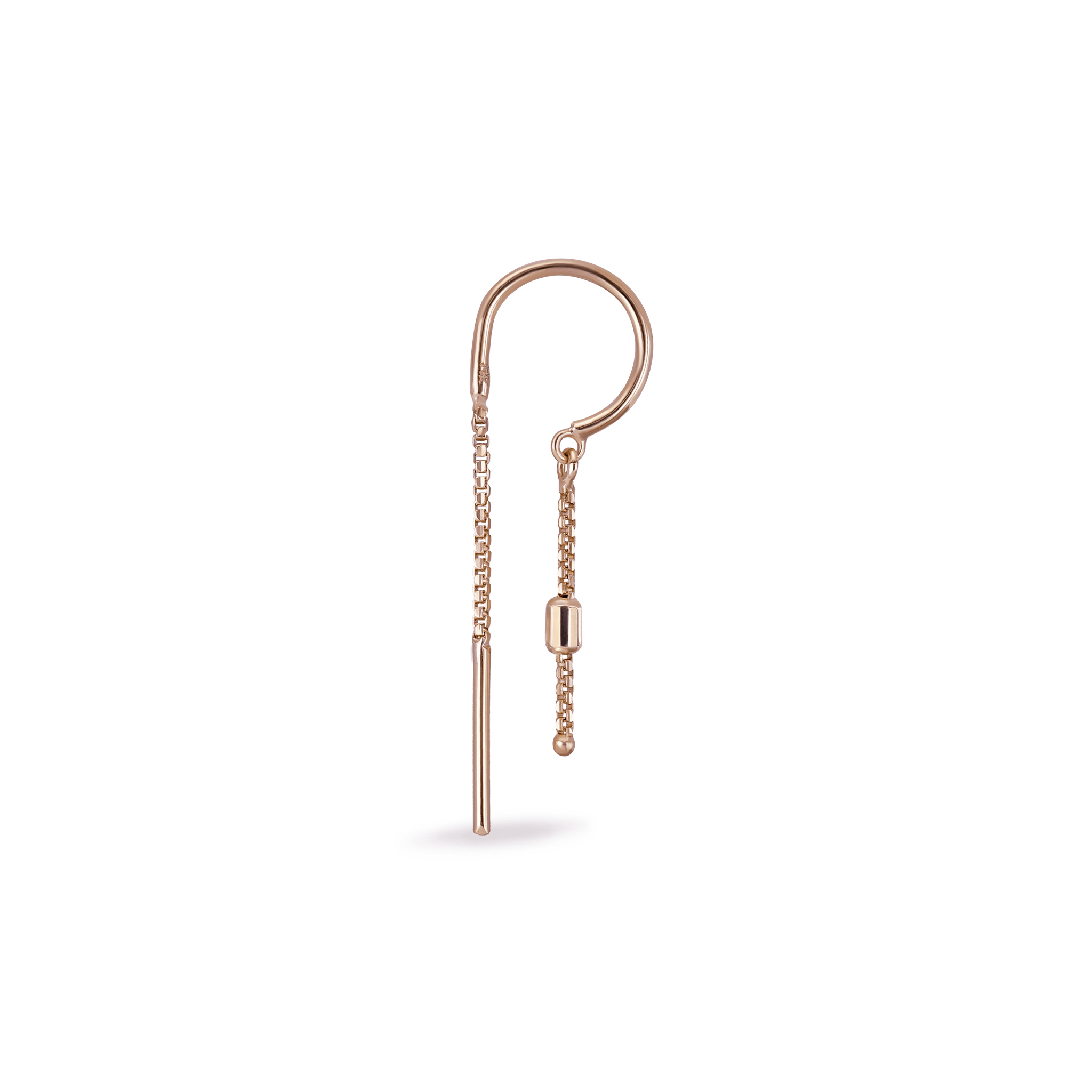 BEATTI Hoops Rose Gold / Single Versa Chain Claw Hoop with Facet Barrel MJH011 Versa Chain Claw Hoop with Facet Barrel