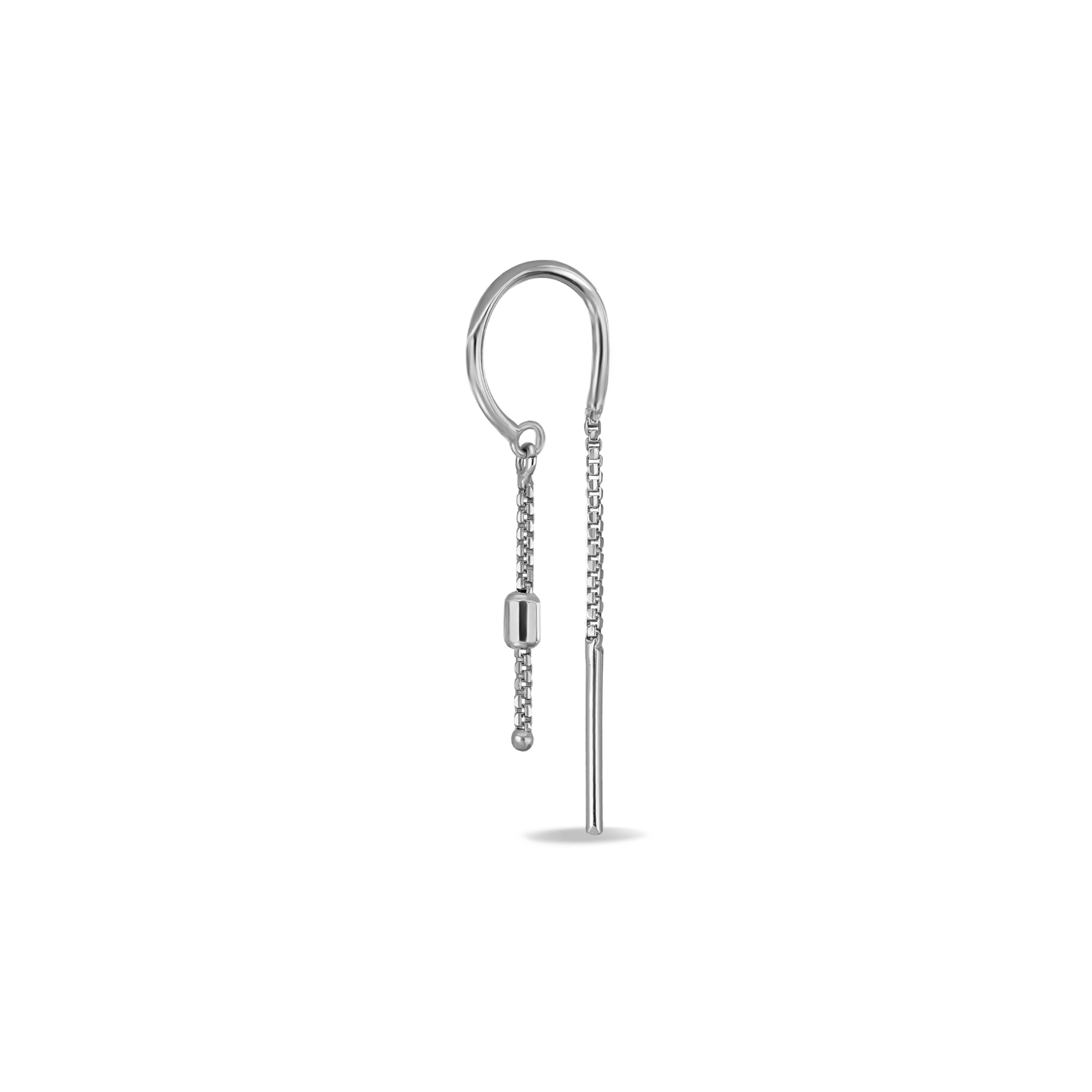 BEATTI Hoops White Gold / Single Versa Chain Claw Hoop with Facet Barrel MJH011 Versa Chain Claw Hoop with Facet Barrel