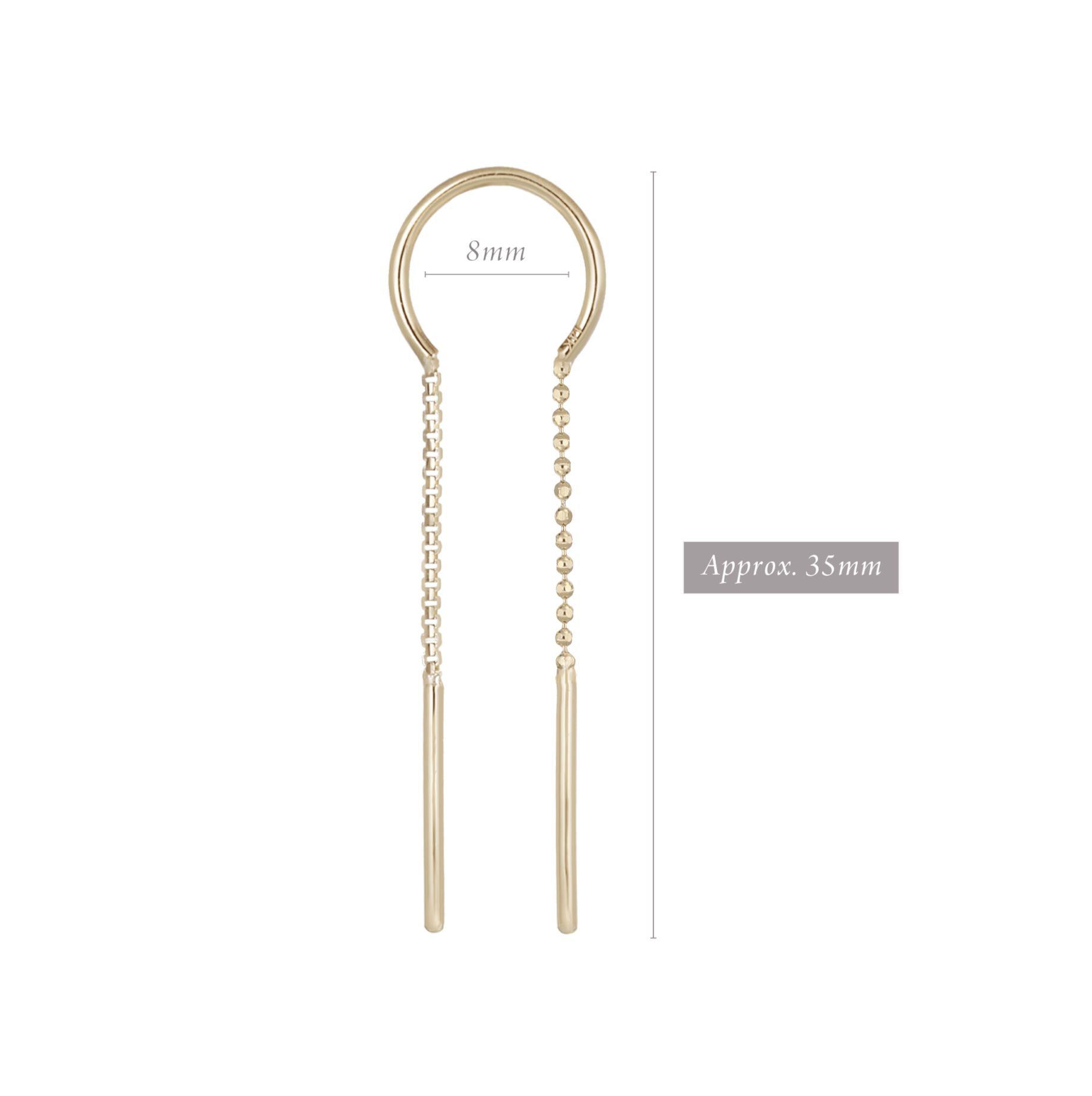 BEATTI Hoops Dual Chain Hoop Threader Dual Chain Hoop Threader