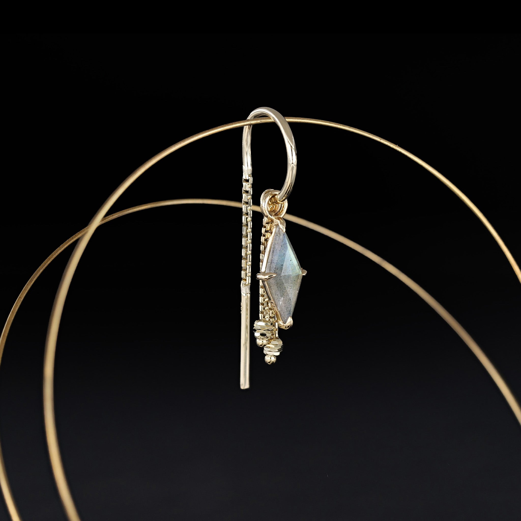 Luxor • 14K Gold Duo BrillCut Bead Chain Charm