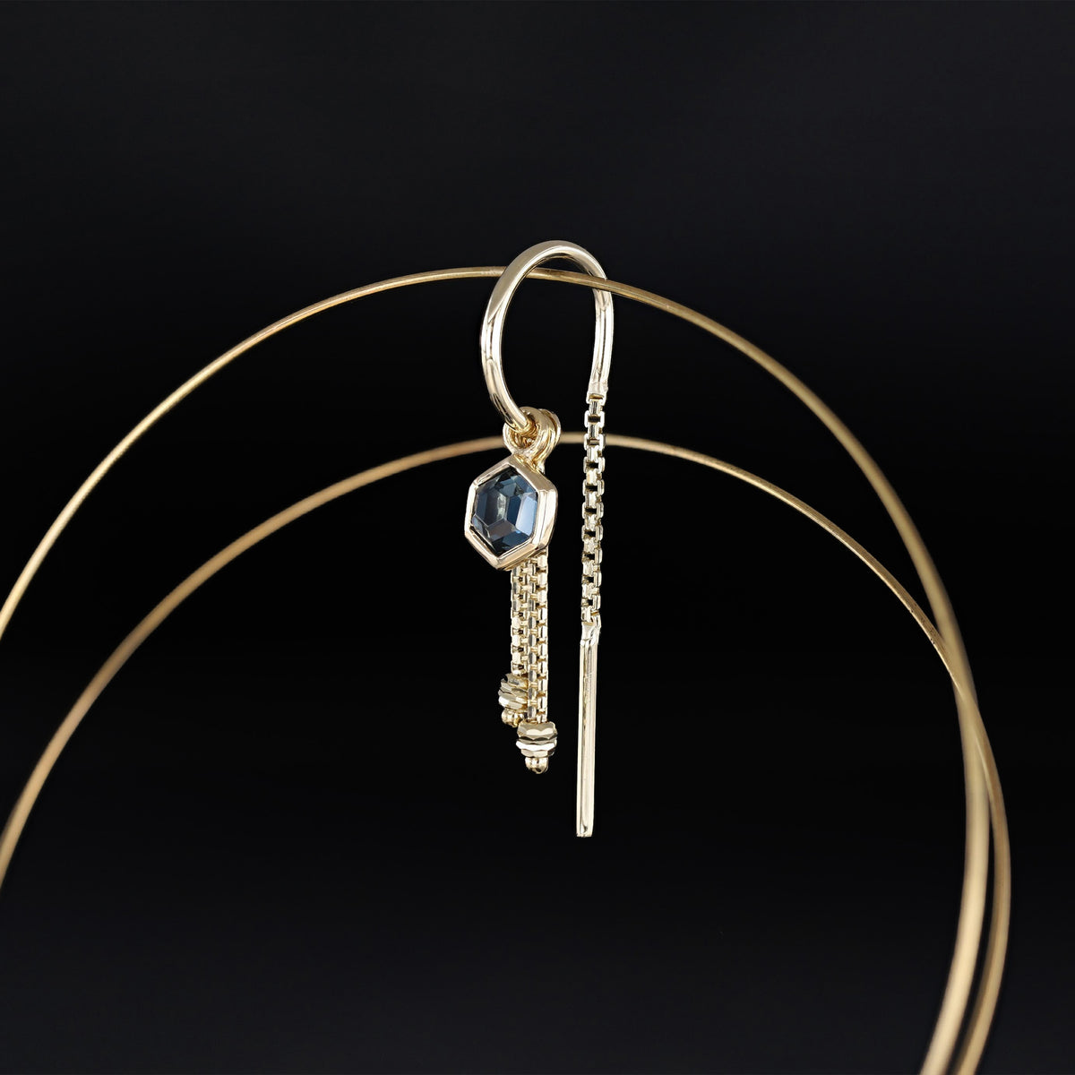 Luxor • 14K Gold Duo BrillCut Bead Chain Charm