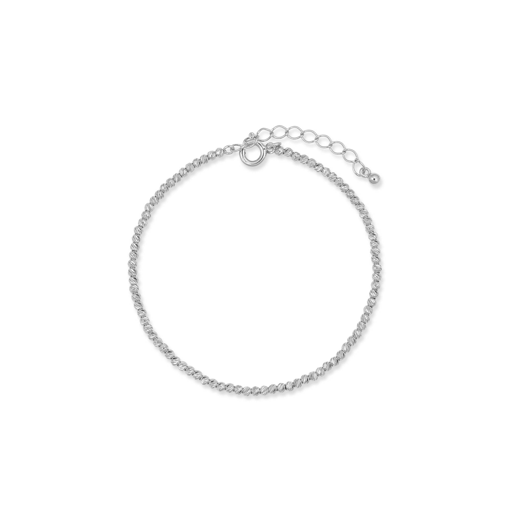 BEATTI Bracelet White Gold Sample Sale • Mooncut Beads Bracelet YG SV RG SS25 SS25 BR 010 SV S Sample Sale • Mooncut Beads Bracelet YG SV RG SS25