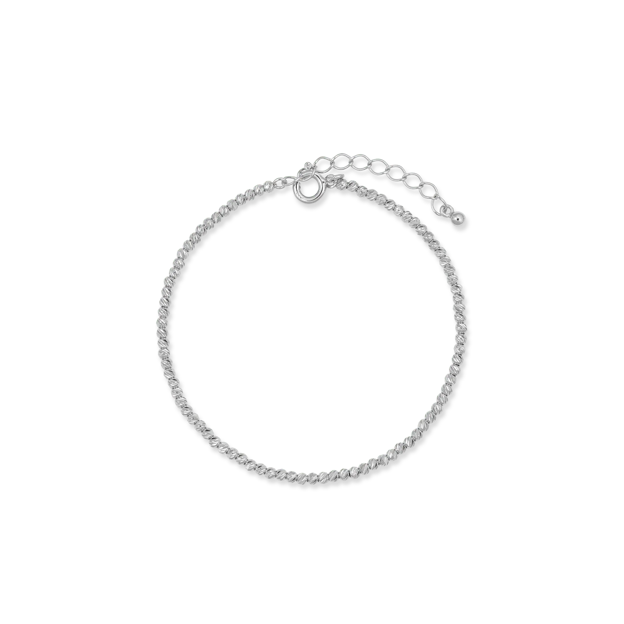 BEATTI Bracelet White Gold Sample Sale • Mooncut Beads Bracelet YG SV RG SS25 SS25 BR 010 SV S Sample Sale • Mooncut Beads Bracelet YG SV RG SS25