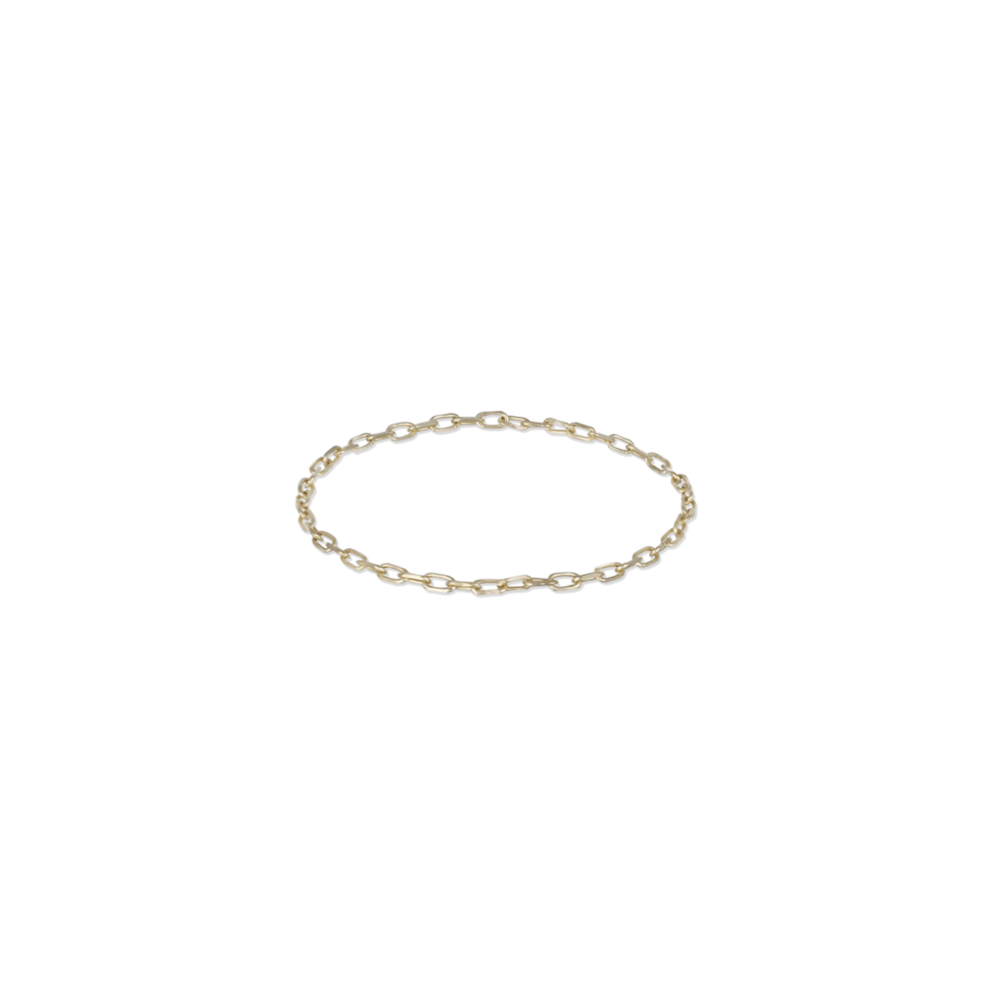 BEATTI Ring 14K Gold Basic Thin Chain Ring 14K Gold Basic Thin Chain Ring