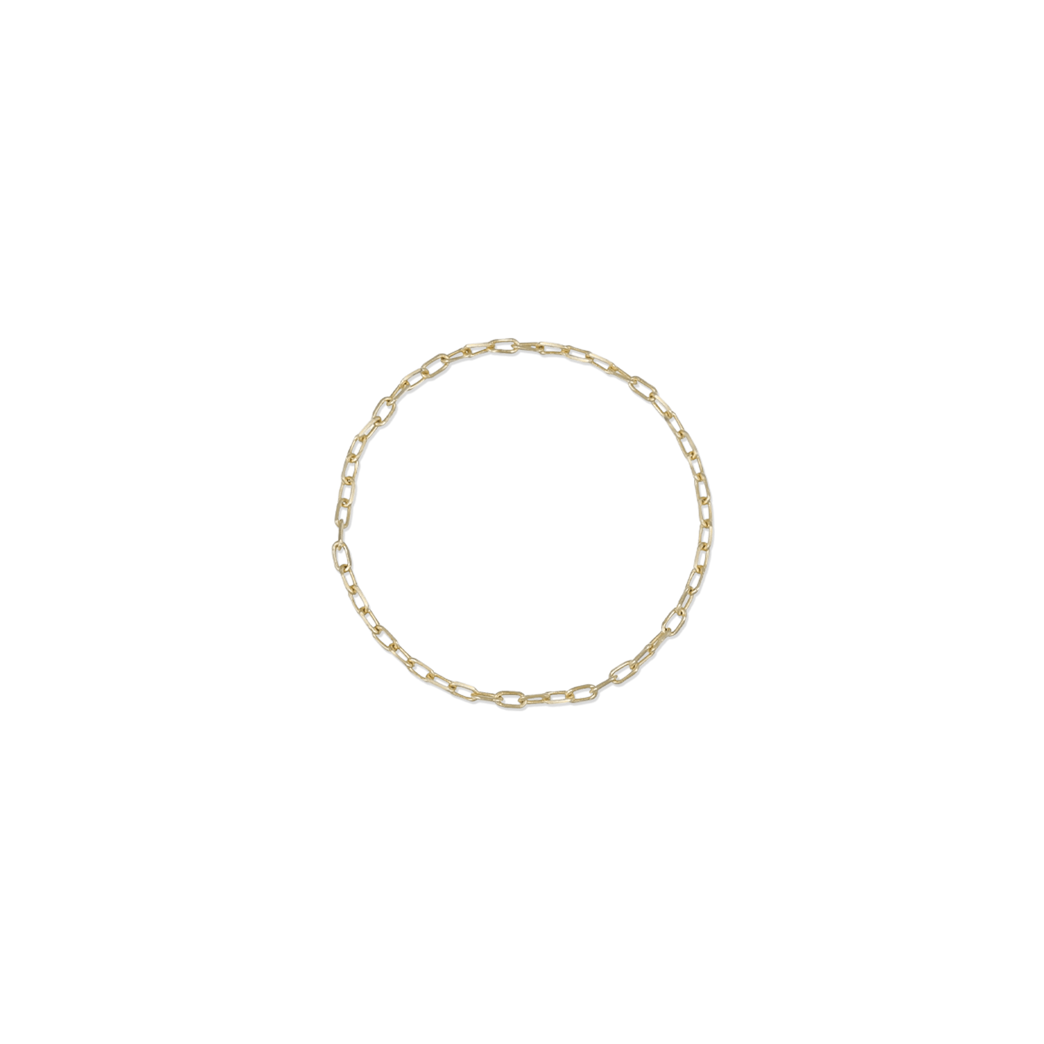 BEATTI Ring 14K Gold Basic Thin Chain Ring 14K Gold Basic Thin Chain Ring