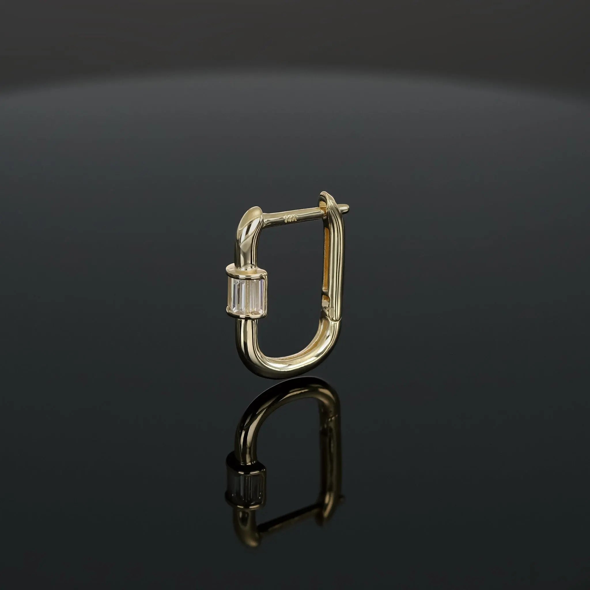 BEATTI Hoops Modern Baguette-Cut CZ U-Hoop Modern Baguette-Cut CZ U-Hoop