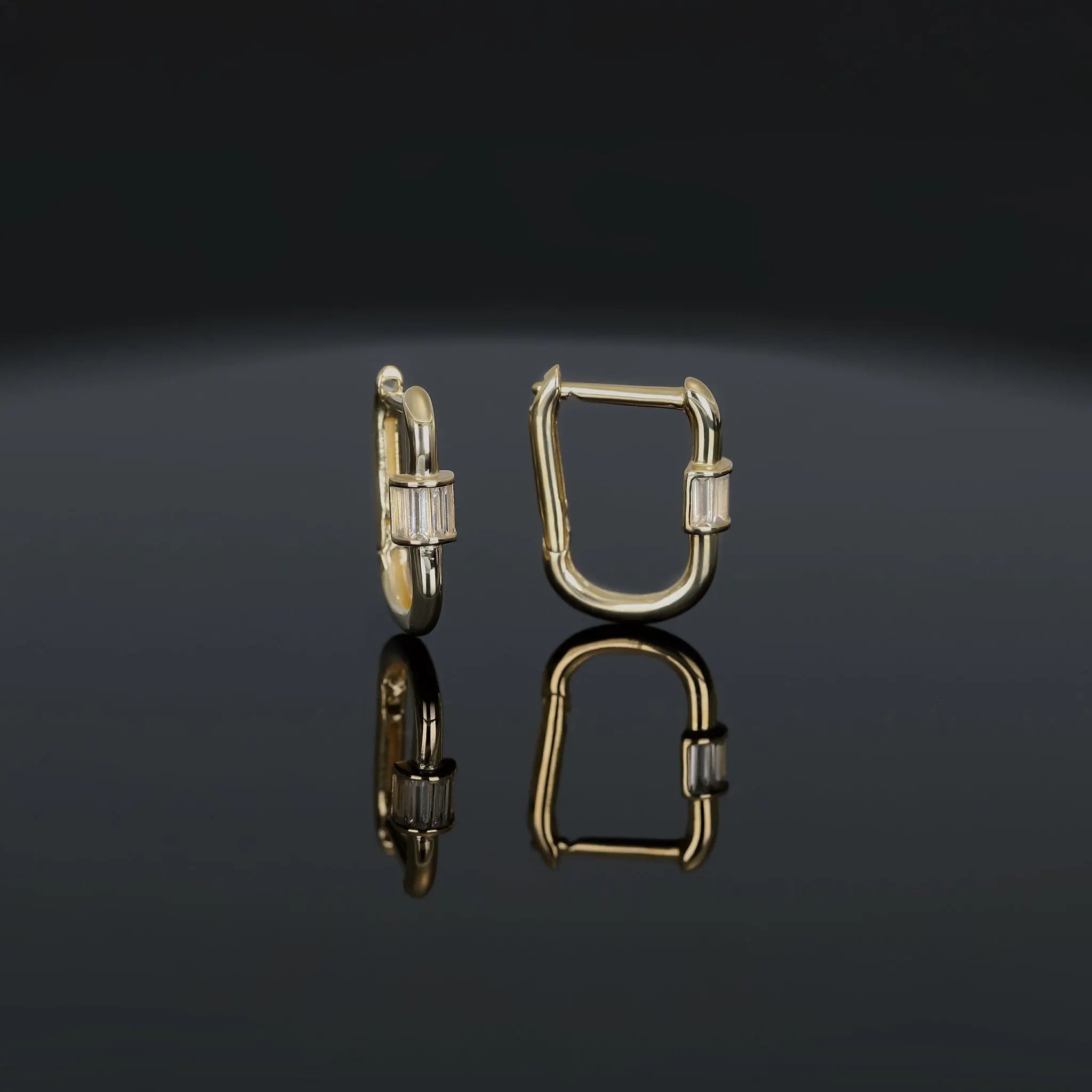 BEATTI Hoops Modern Baguette-Cut CZ U-Hoop Modern Baguette-Cut CZ U-Hoop