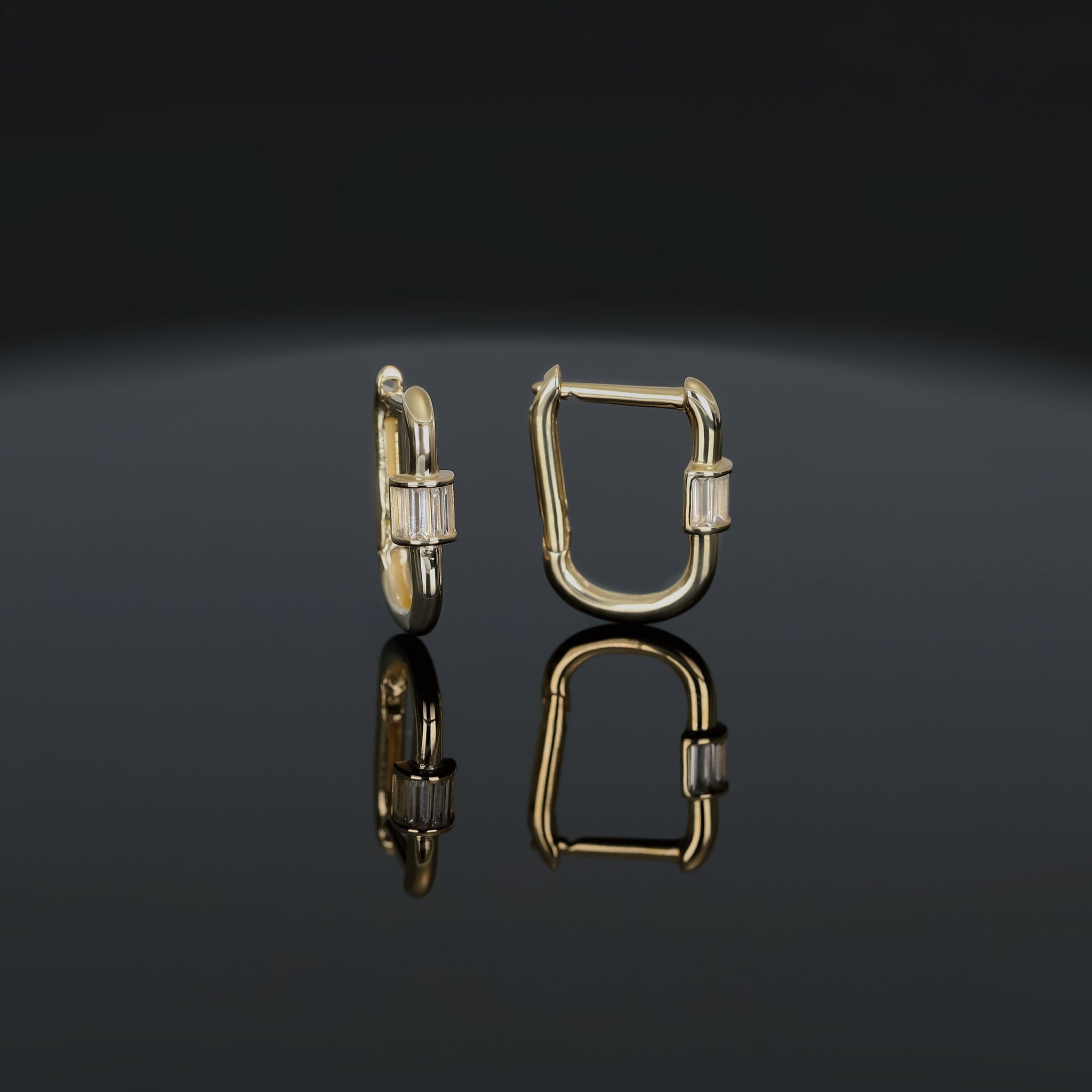 BEATTI Hoops Modern Baguette-Cut CZ U-Hoop Modern Baguette-Cut CZ U-Hoop