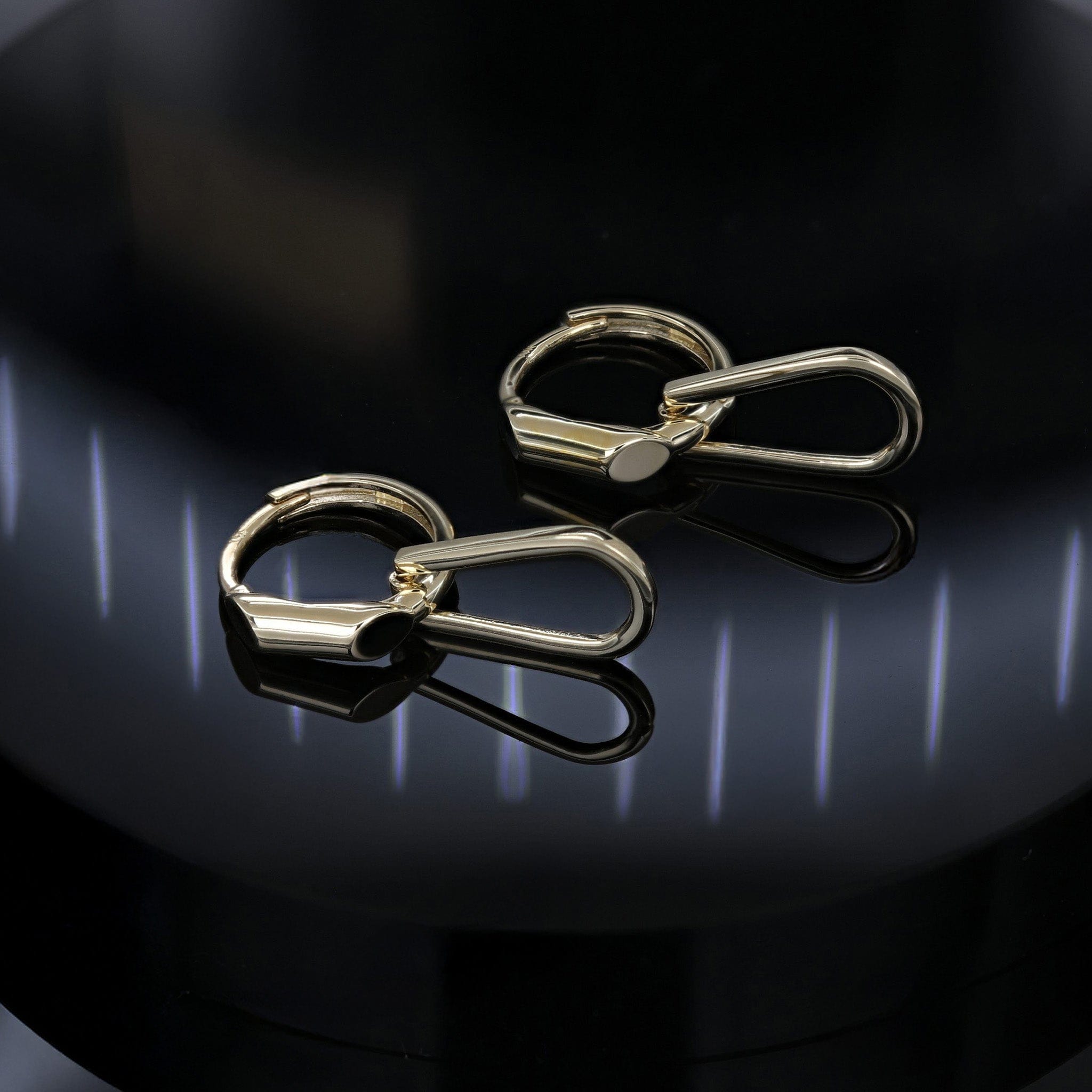 BEATTI Hoops Gold / Pair Sleek Loop Pendant Hoops OT402597 Sleek Loop Pendant Hoops