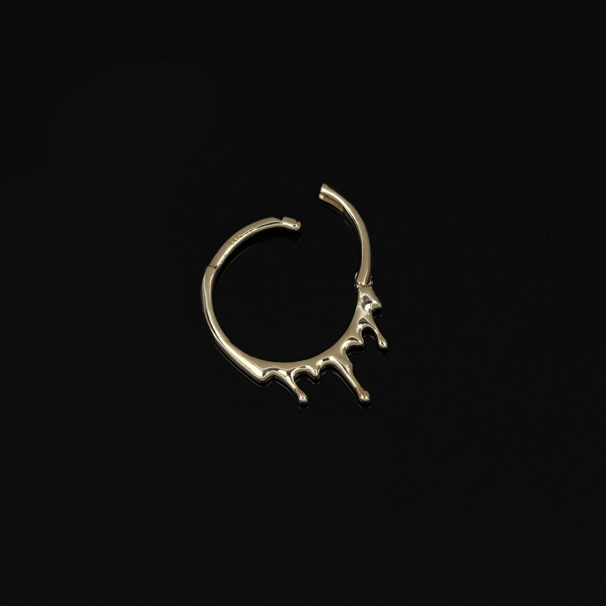 BEATTI Hoops Gold Melted Drip Hoops OT403494 Melted Drip Hoops