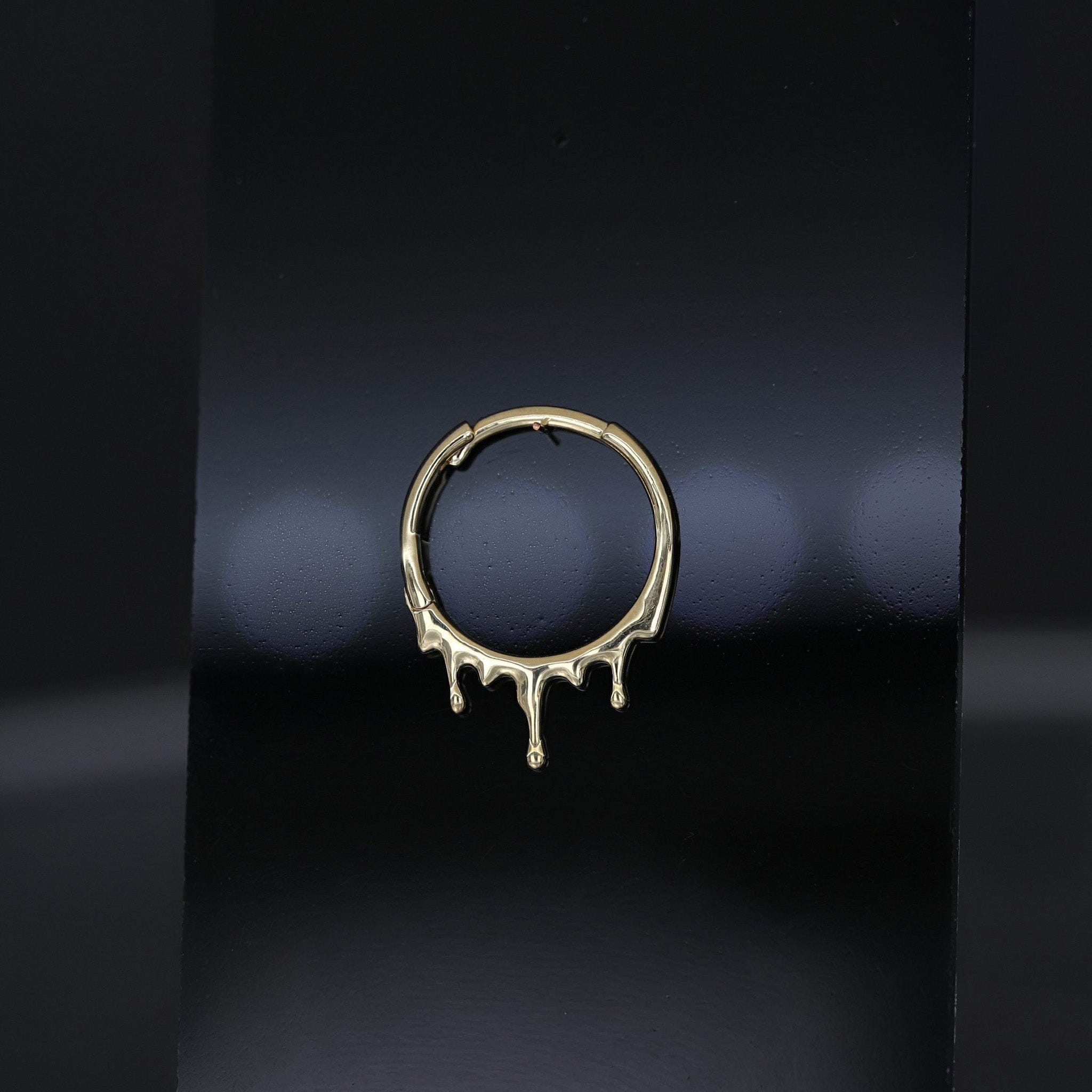 BEATTI Hoops Gold Melted Drip Hoops OT403494 Melted Drip Hoops