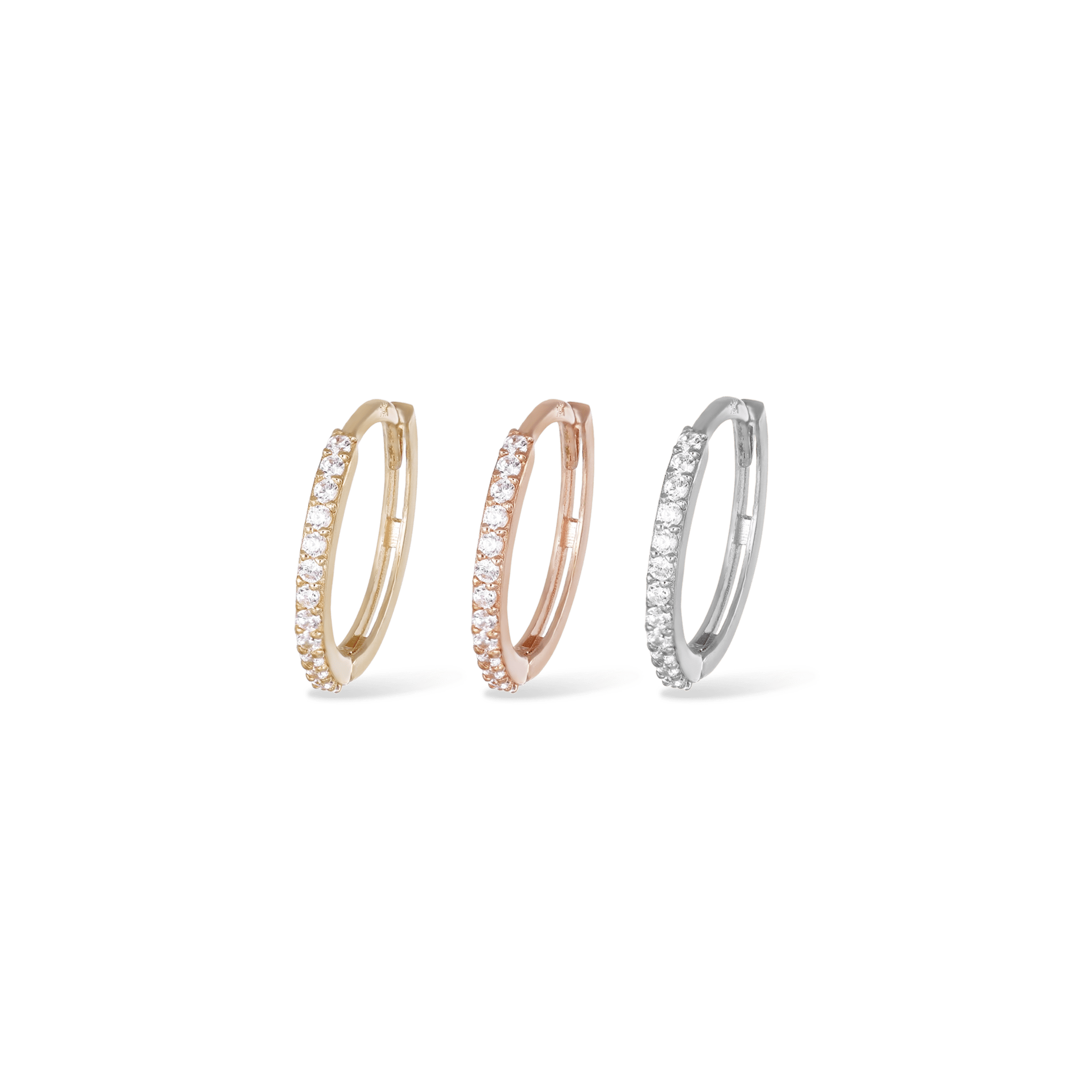 BEATTI Barbell Rose Gold OT45277 • 14K Gold Internally Hoops OT45277 OT45277 • 14K Gold Internally Hoops