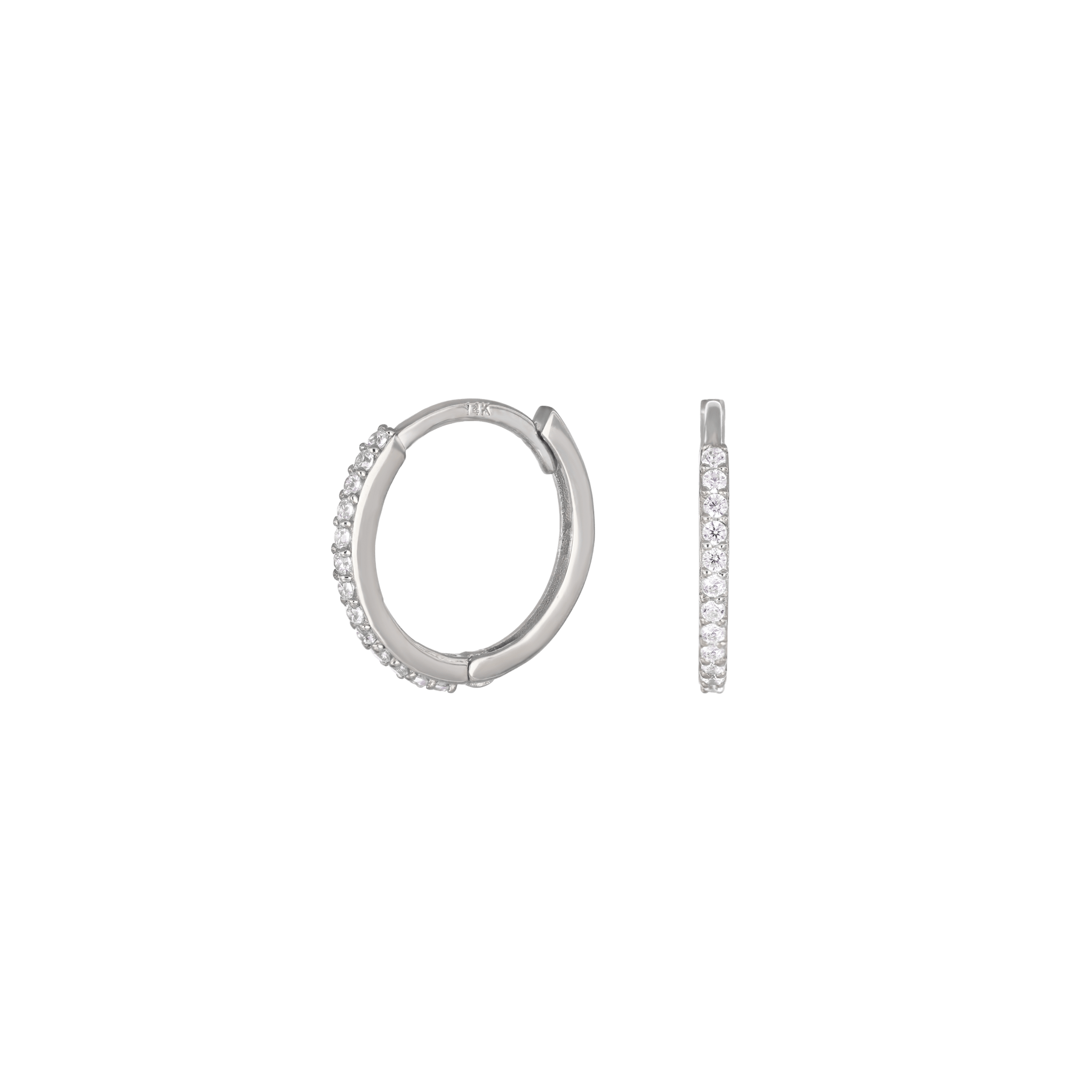 BEATTI Barbell Rose Gold OT45277 • 14K Gold Internally Hoops OT45277 OT45277 • 14K Gold Internally Hoops