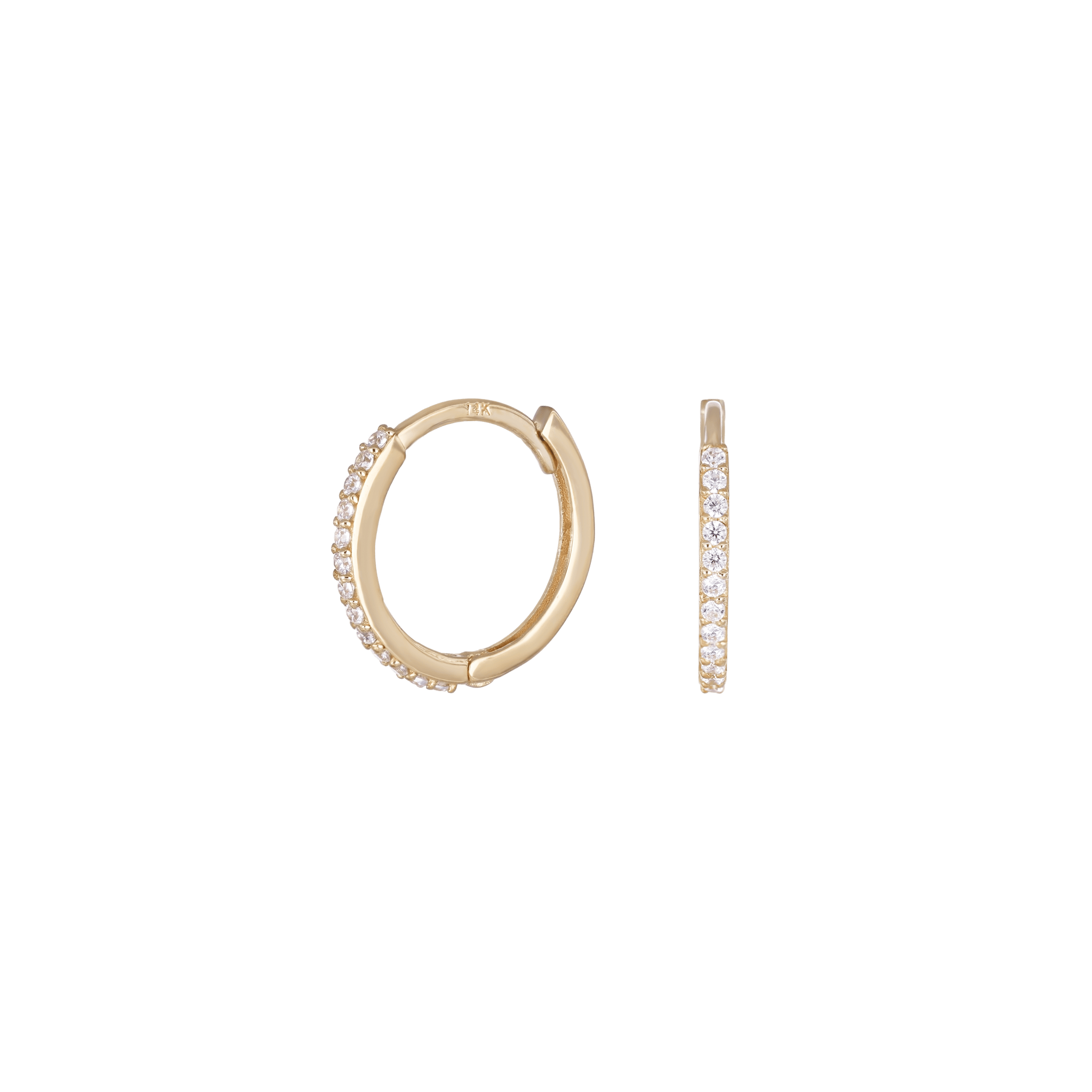 BEATTI Barbell Rose Gold OT45277 • 14K Gold Internally Hoops OT45277 OT45277 • 14K Gold Internally Hoops