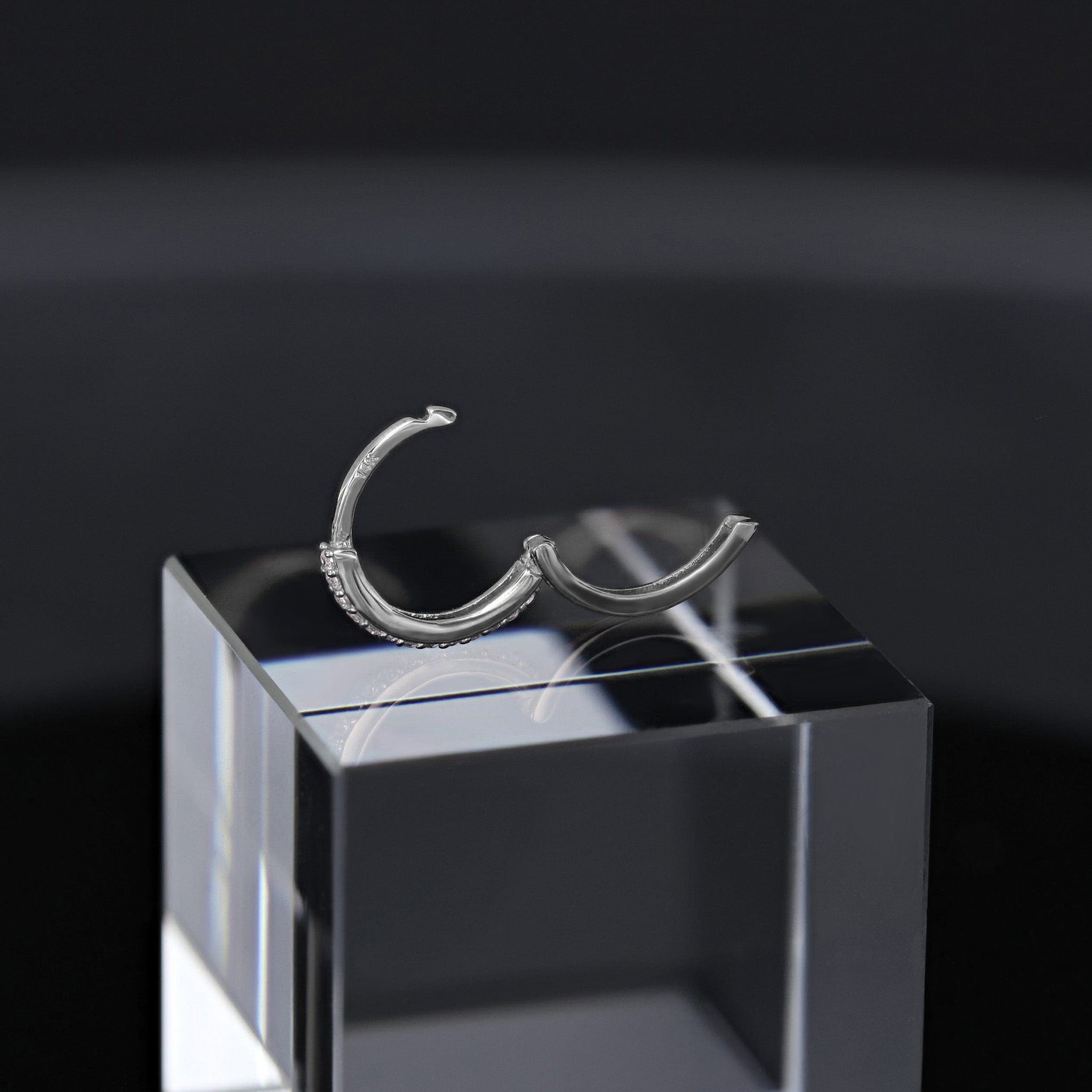 BEATTI Barbell Everyday CZ Pavé Hoop Everyday CZ Pavé Hoop