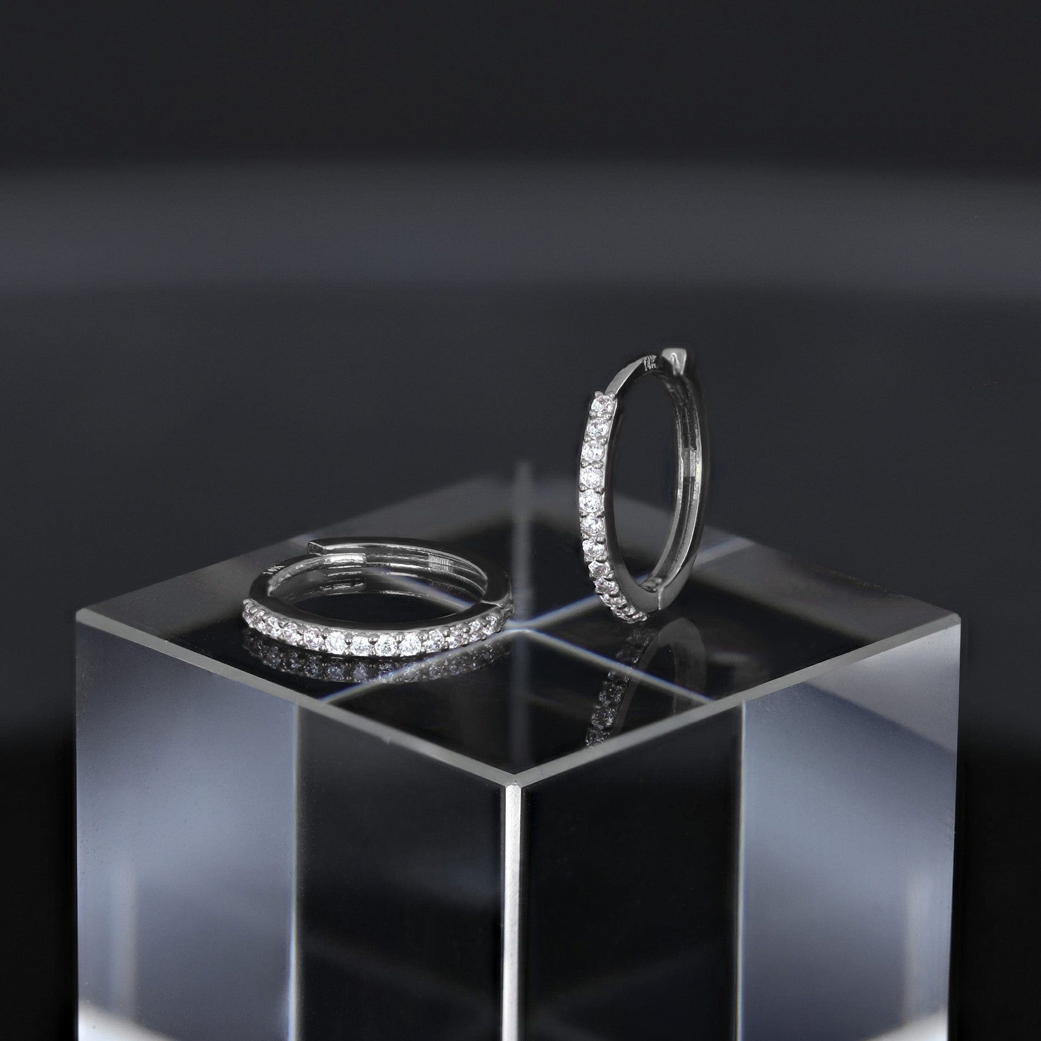 BEATTI Barbell Everyday CZ Pavé Hoop Everyday CZ Pavé Hoop