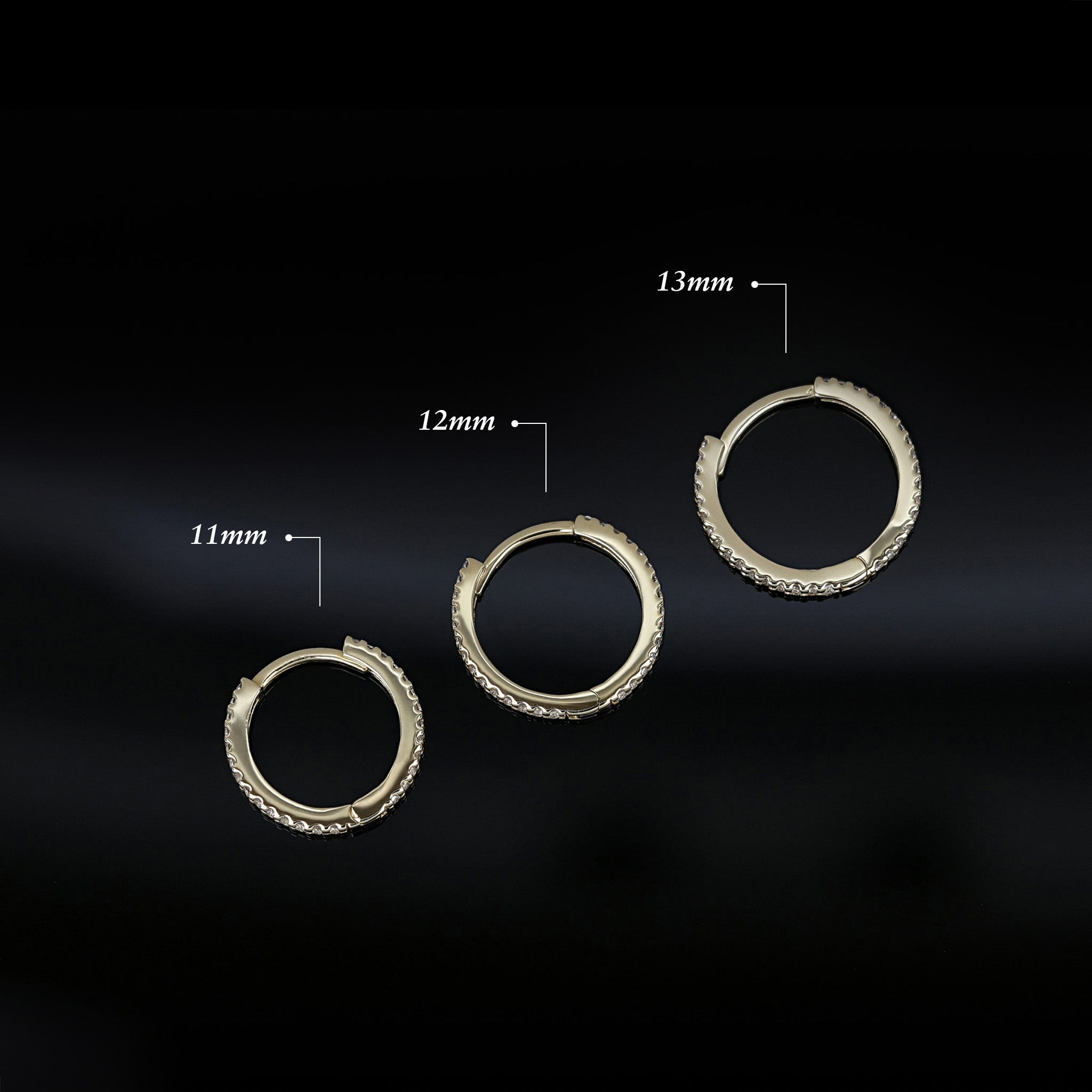 Full Row CZ Pavé Hoop