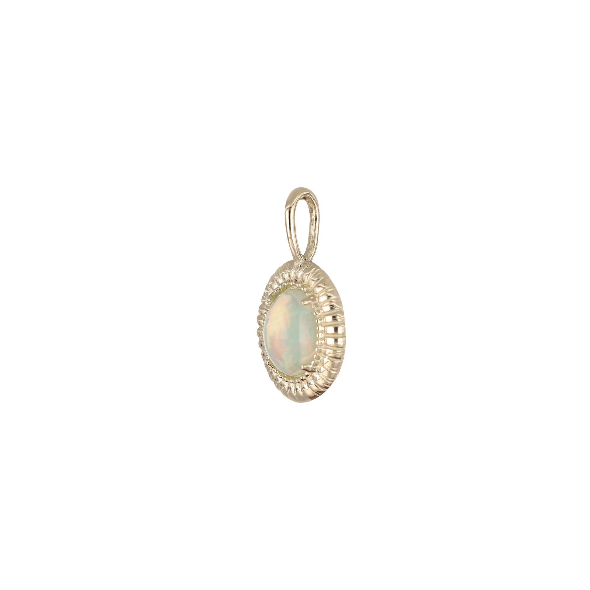 BEATTI Pendants Gold Elegant Opal Necklace Pendant MIEPG003 OPAL Elegant Opal Necklace Pendant