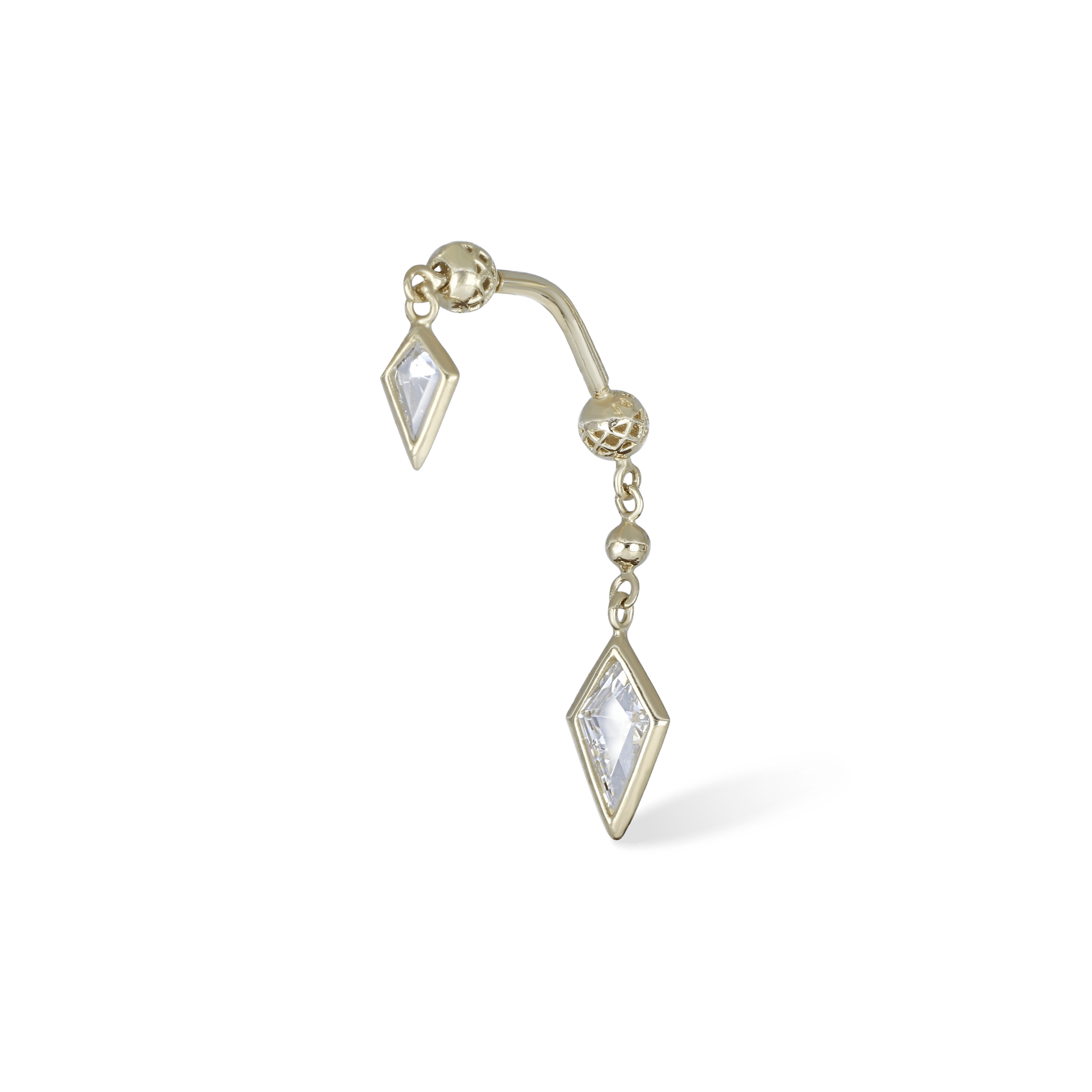 BEATTI Barbell Riké • Double Diamond Flip Curved Barbell Riké • Double Diamond Flip Curved Barbell