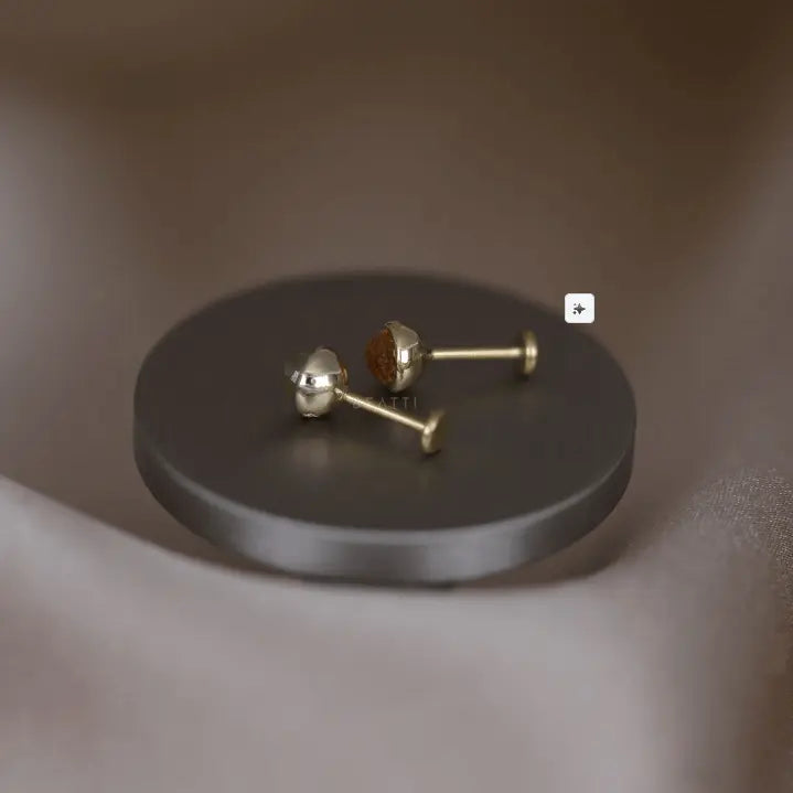 BEATTI Threadless Ends Piper • Natural Gemstone Flat Back Stud Piper • Natural Gemstone Flat Back Stud