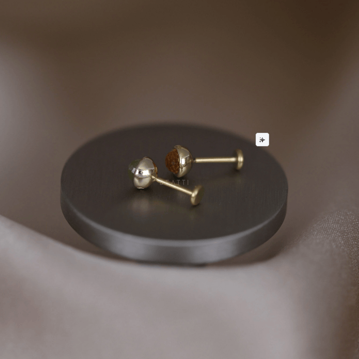 BEATTI Threadless Ends Piper • Natural Gemstone Flat Back Stud Piper • Natural Gemstone Flat Back Stud