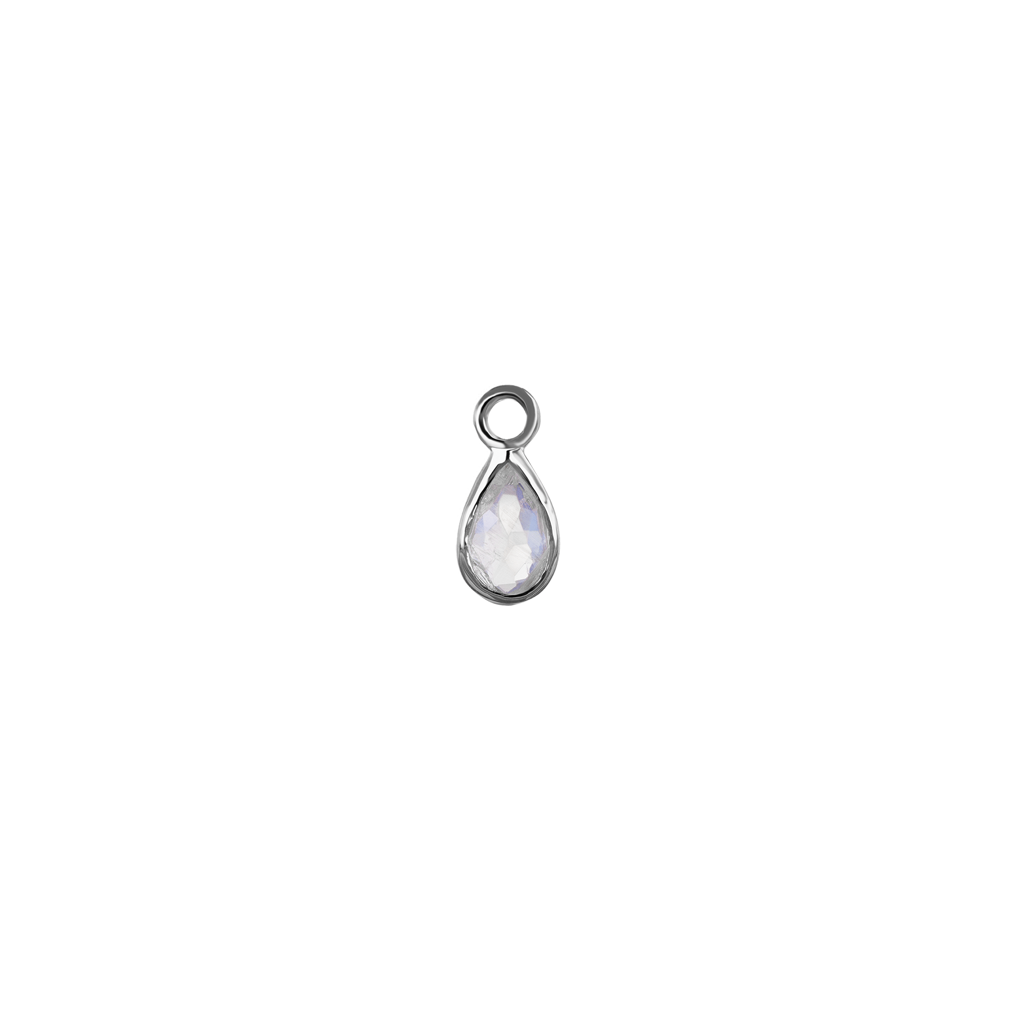 Solara • Briolette Teardrop Gemstone Hoop Charm
