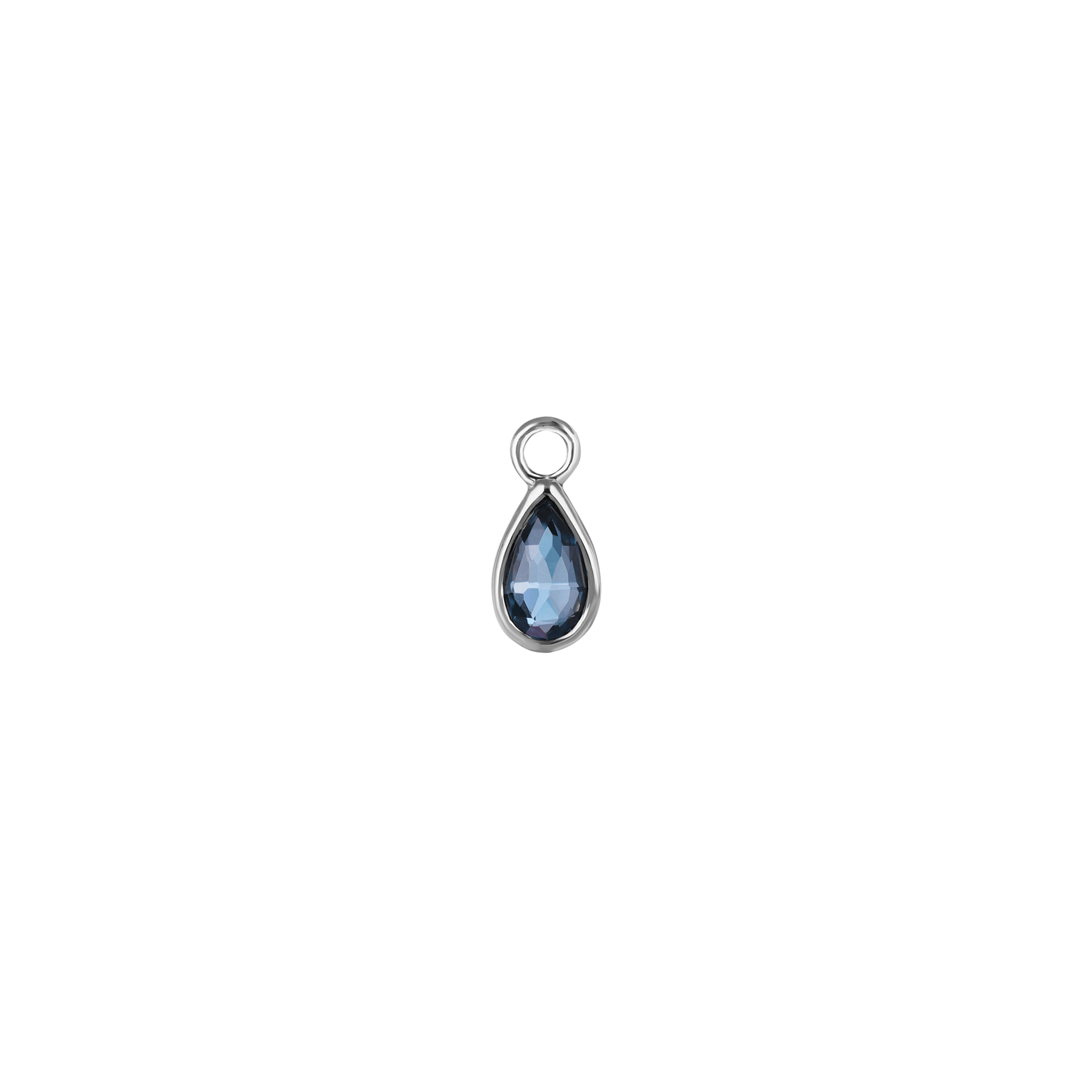 Solara • Briolette Teardrop Gemstone Hoop Charm
