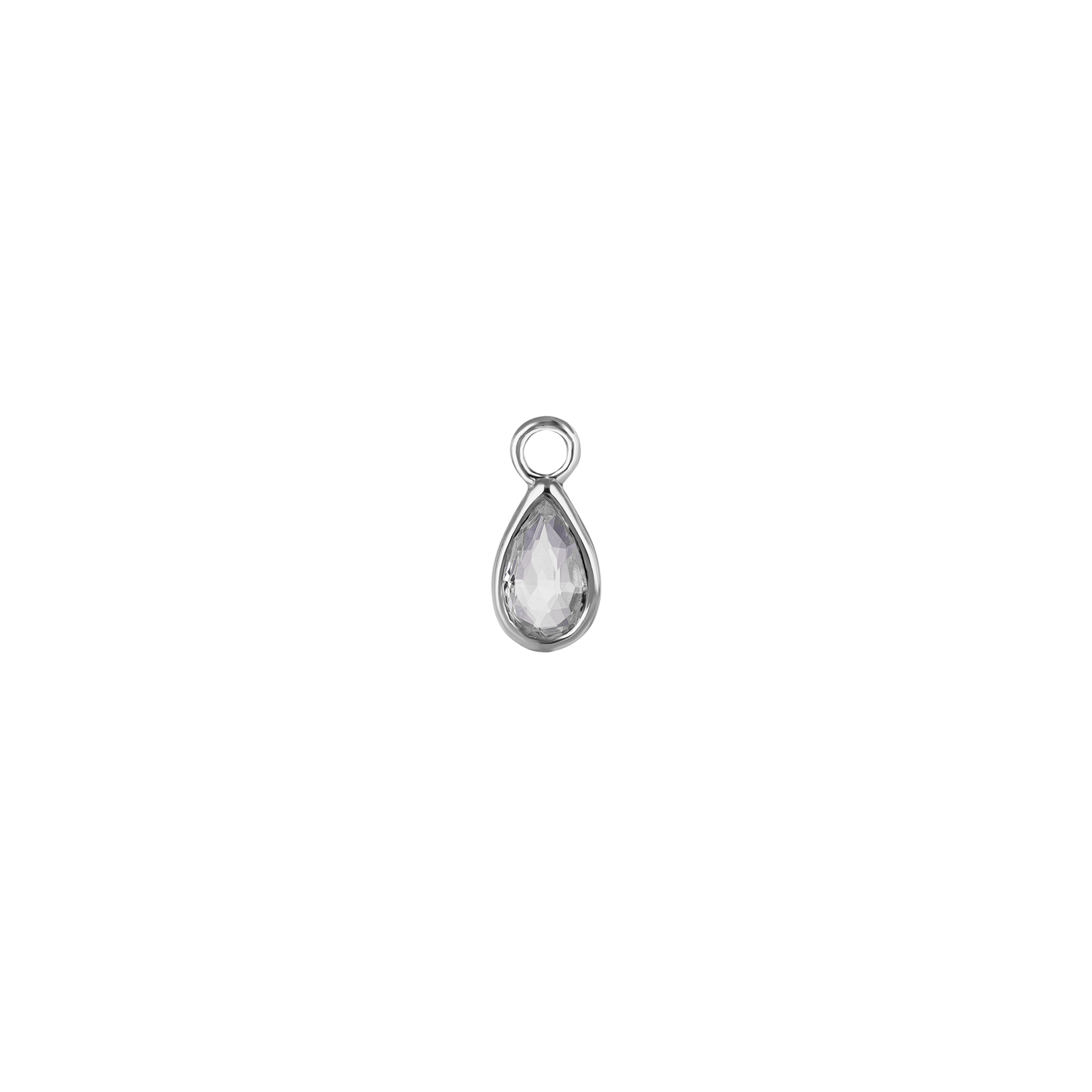 Solara • Briolette Teardrop Gemstone Hoop Charm