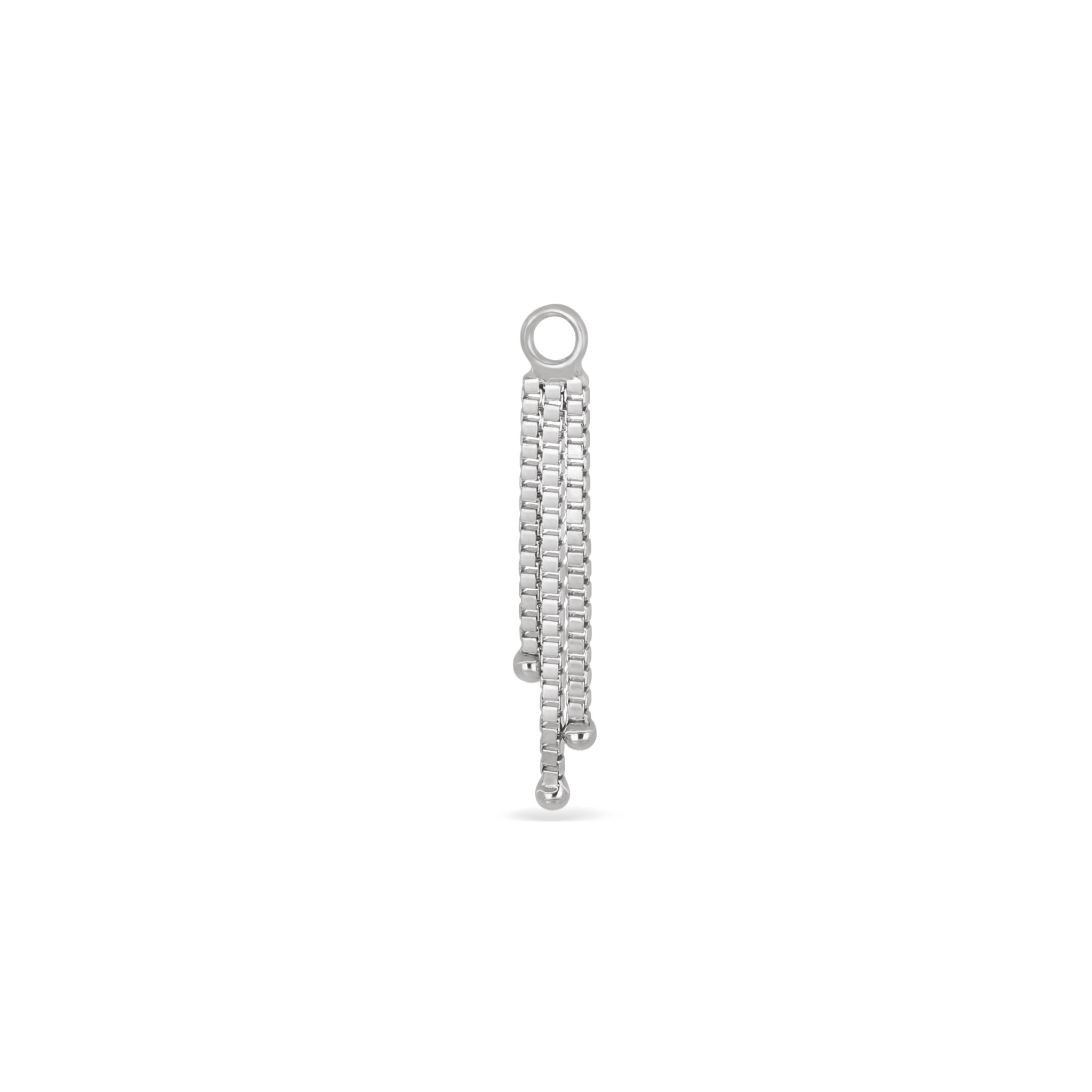 BEATTI 14K solid white Gold soma chain charm