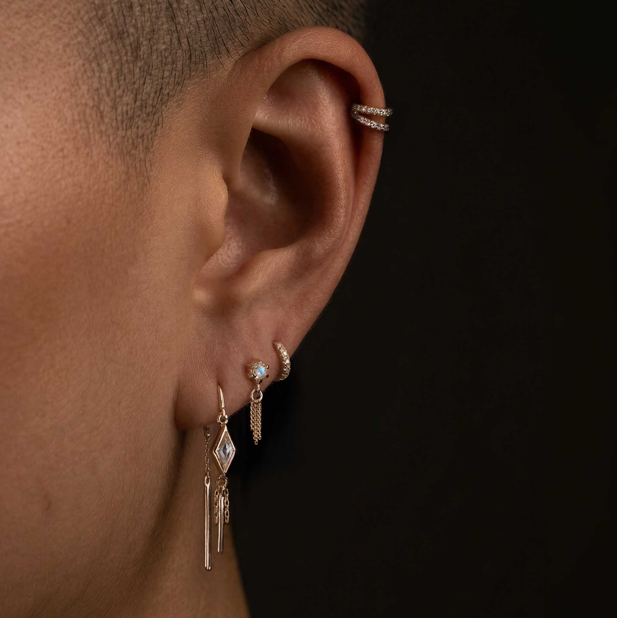 Twin Row CZ Hoop