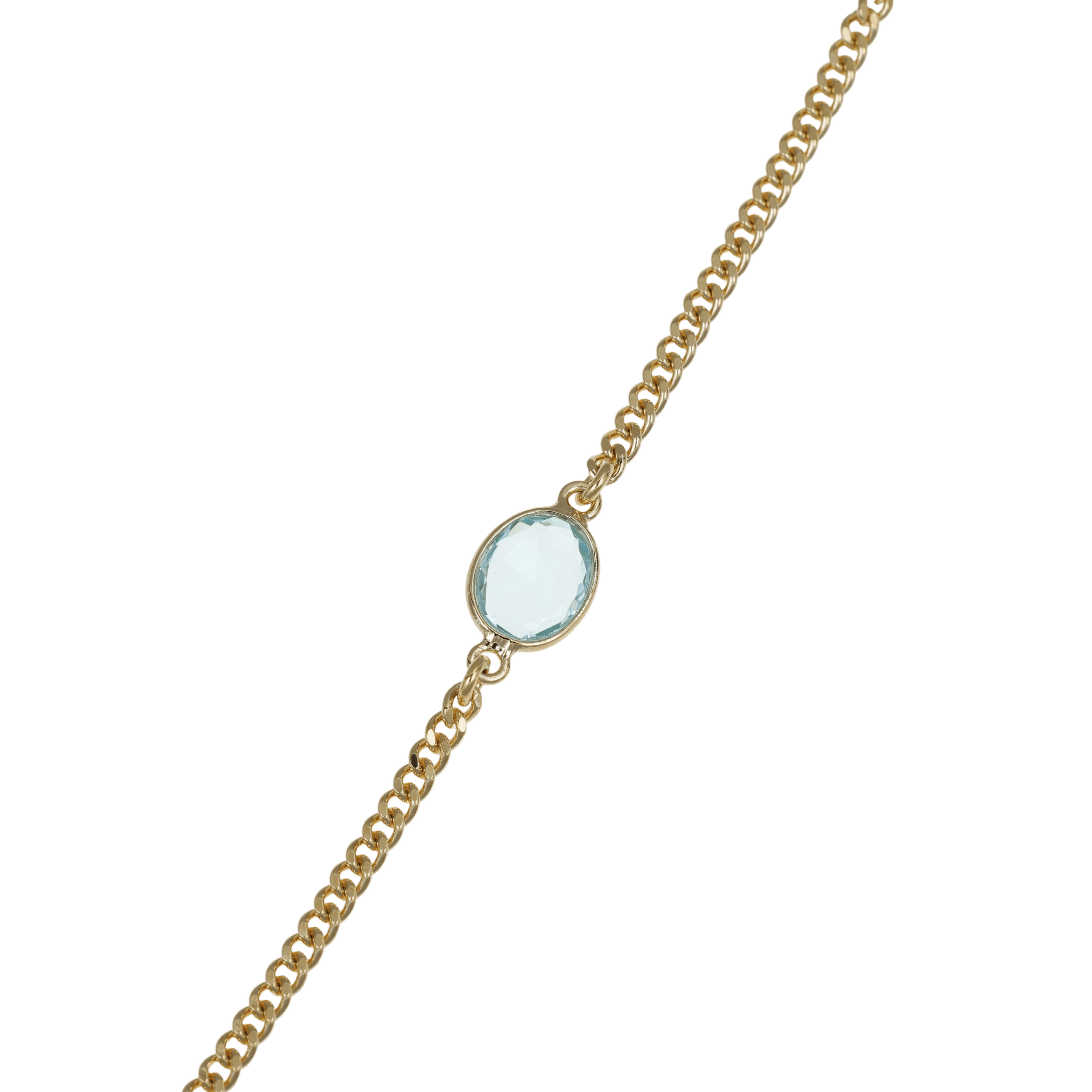 BEATTI Bracelet Gold / White Topaz Sample Sale • Gemstone Chain Bracelet G104_SS23 G104 Sample Sale • Gemstone Chain Bracelet G104_SS23
