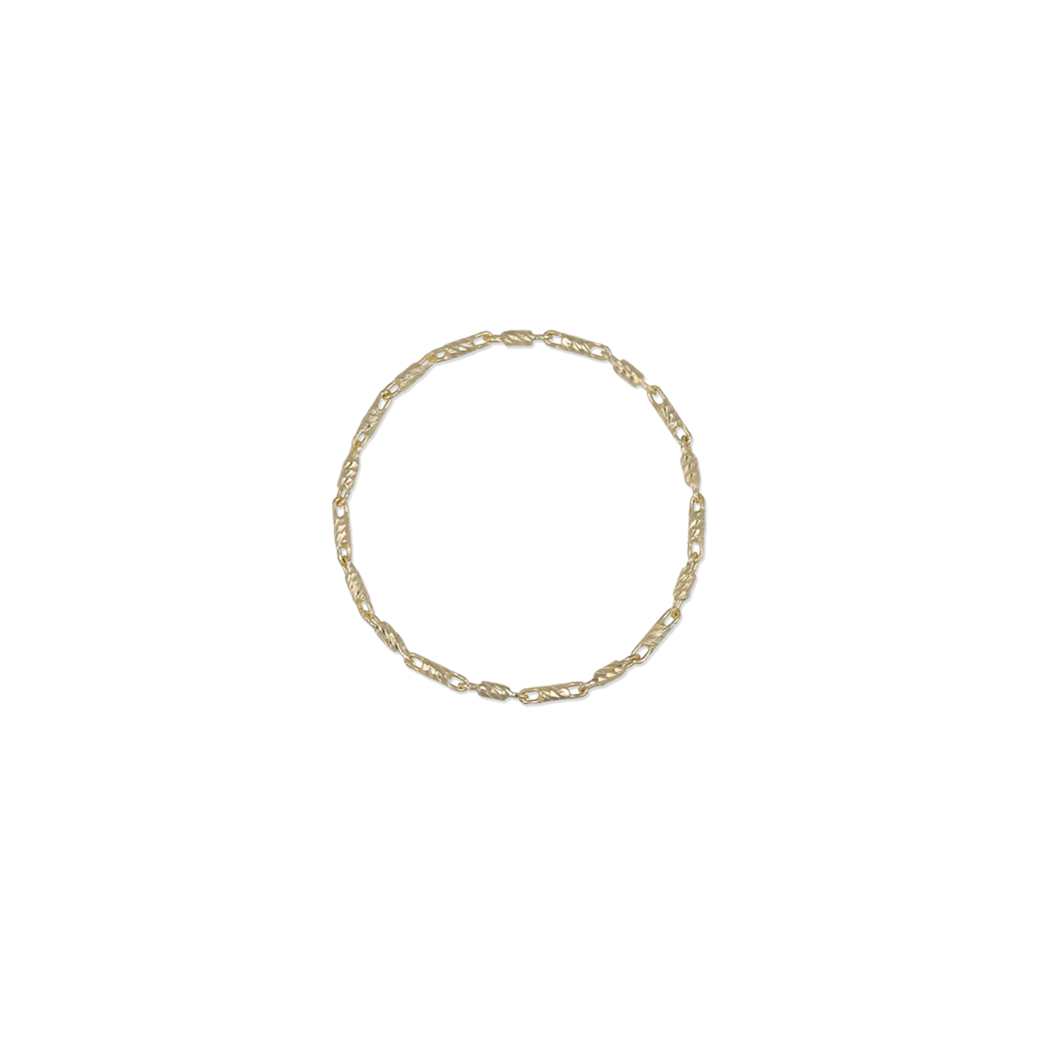 BEATTI Ring 14K Gold Carverli Chain Ring 14K Gold Carverli Chain Ring