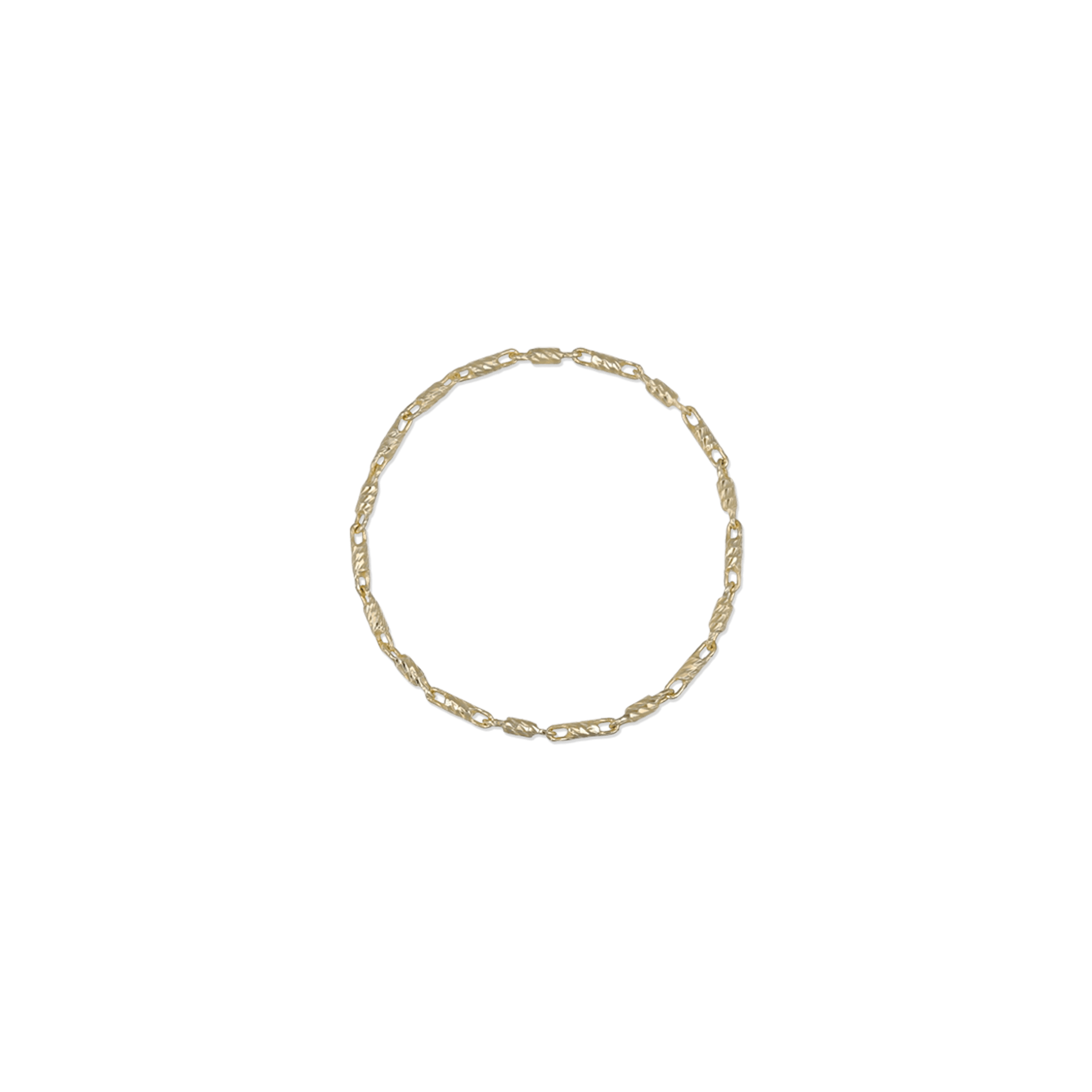 BEATTI Ring 14K Gold Carverli Chain Ring 14K Gold Carverli Chain Ring